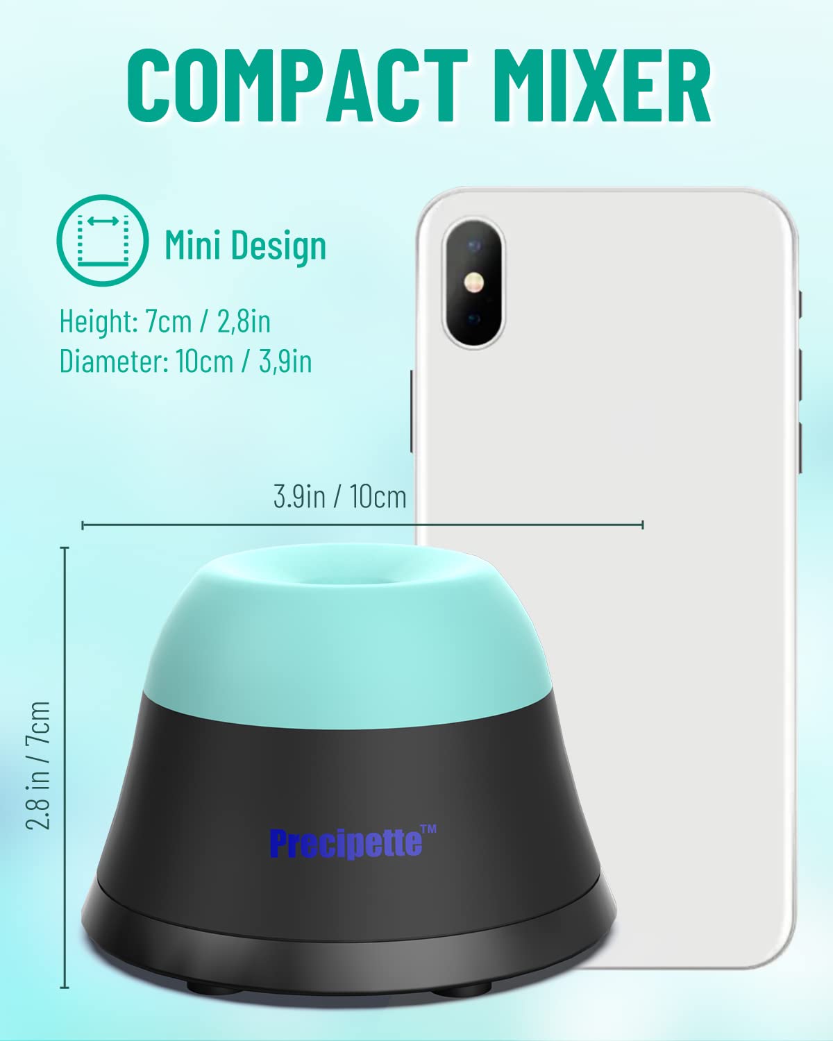 Mini Vortex Mixer Schüttler 3000 U/min für Farben und Kleber, Grün