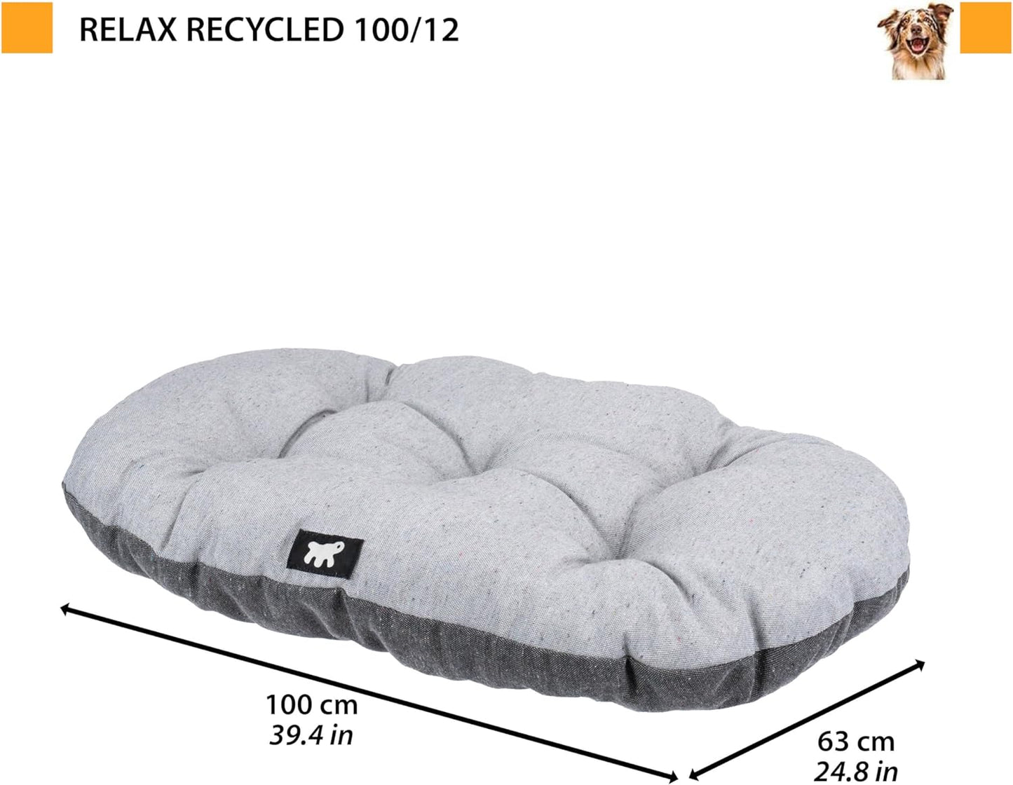 Hundebett Relax, Baumwolle L 100 x P 63 x H 9 cm Lila