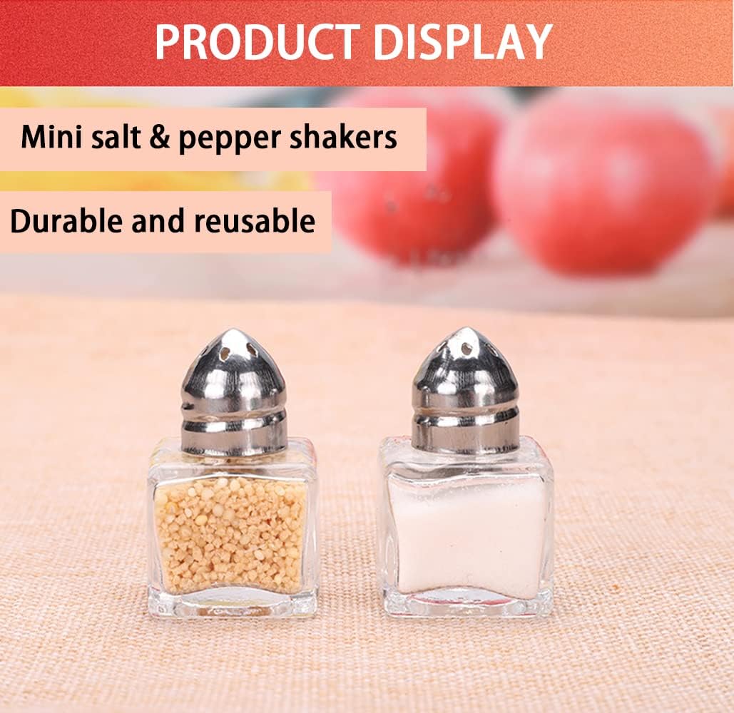 30er-Set Mini-Salz- und Pfefferstreuer, Quadtratisch