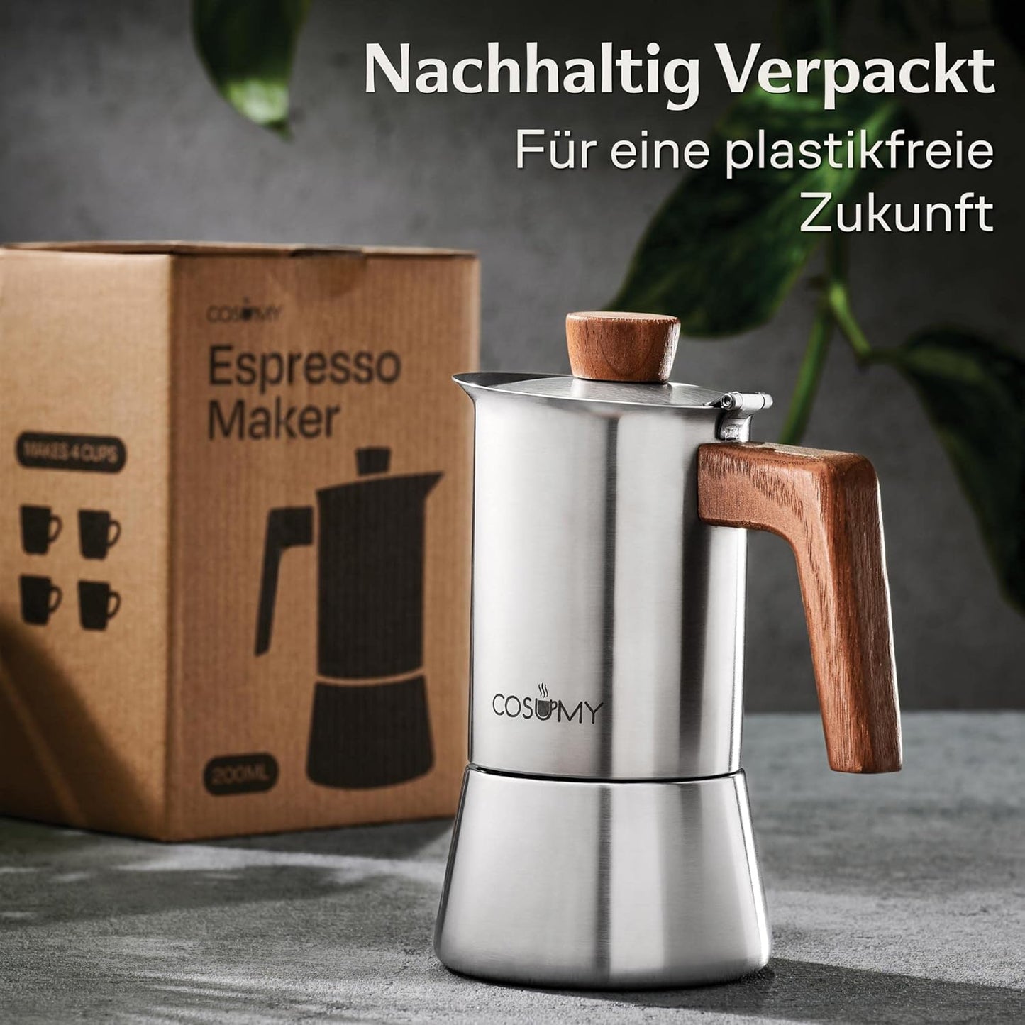 Espressokocher für 4 Tassen, 4 Tassen (200ml)
