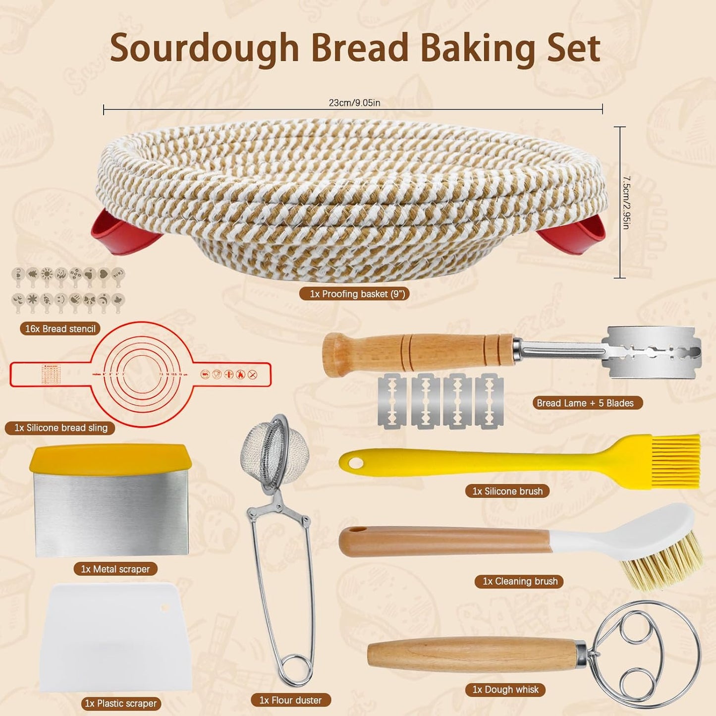 Gärkörbchen-Set für Brotbacken