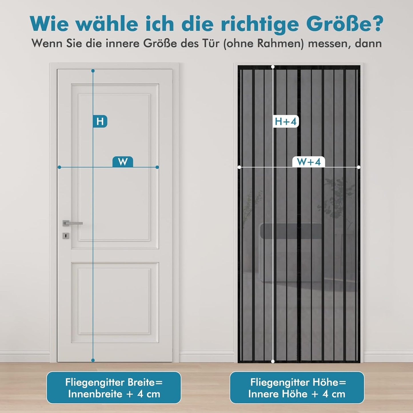 Magnetischer Fliegengitter-Türvorhang, 90x210 cm Schwarz