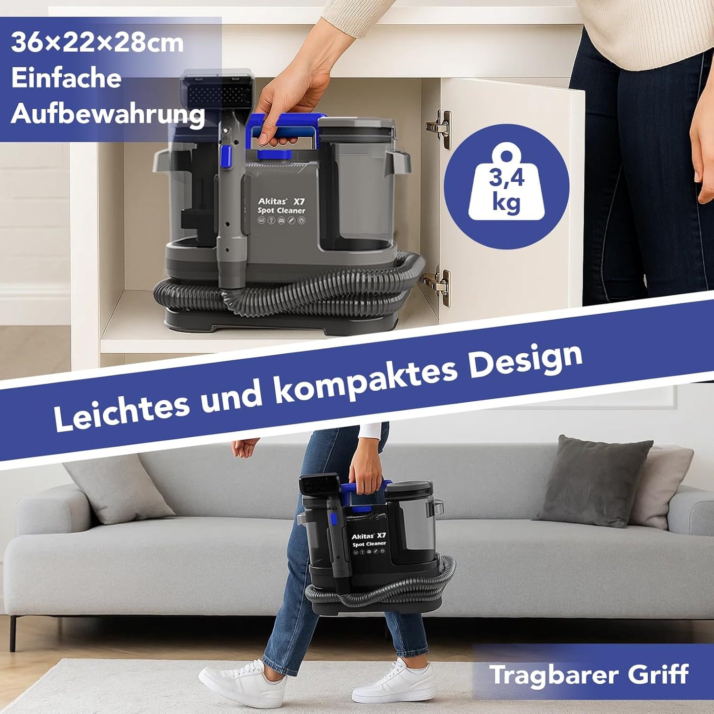 X7 Waschsauger für Polster & Autositze, X7