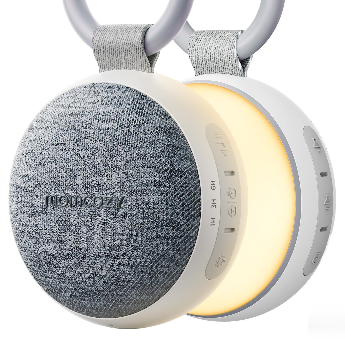 Tragbare White Noise Maschine mit Nachtlicht, Grau
