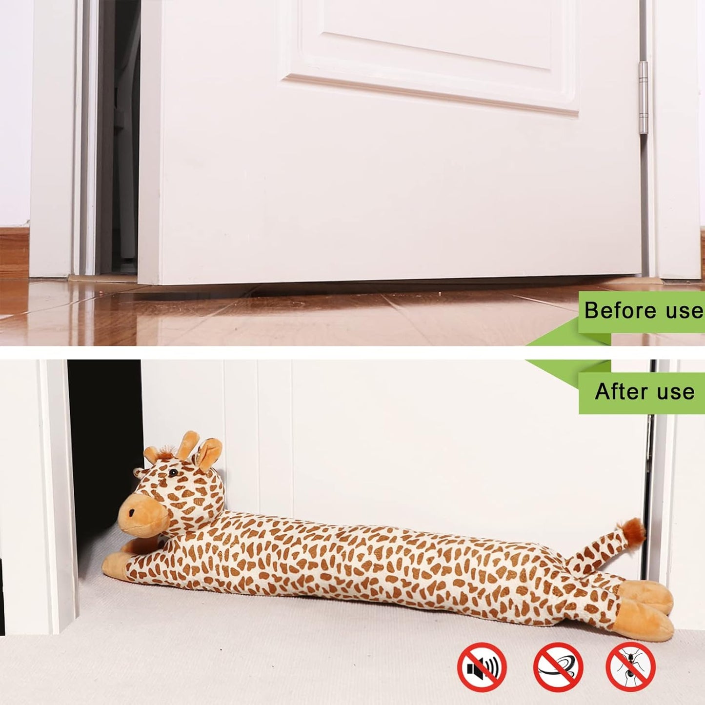 Zugluftstopper Giraffe, Giraffe Gelb