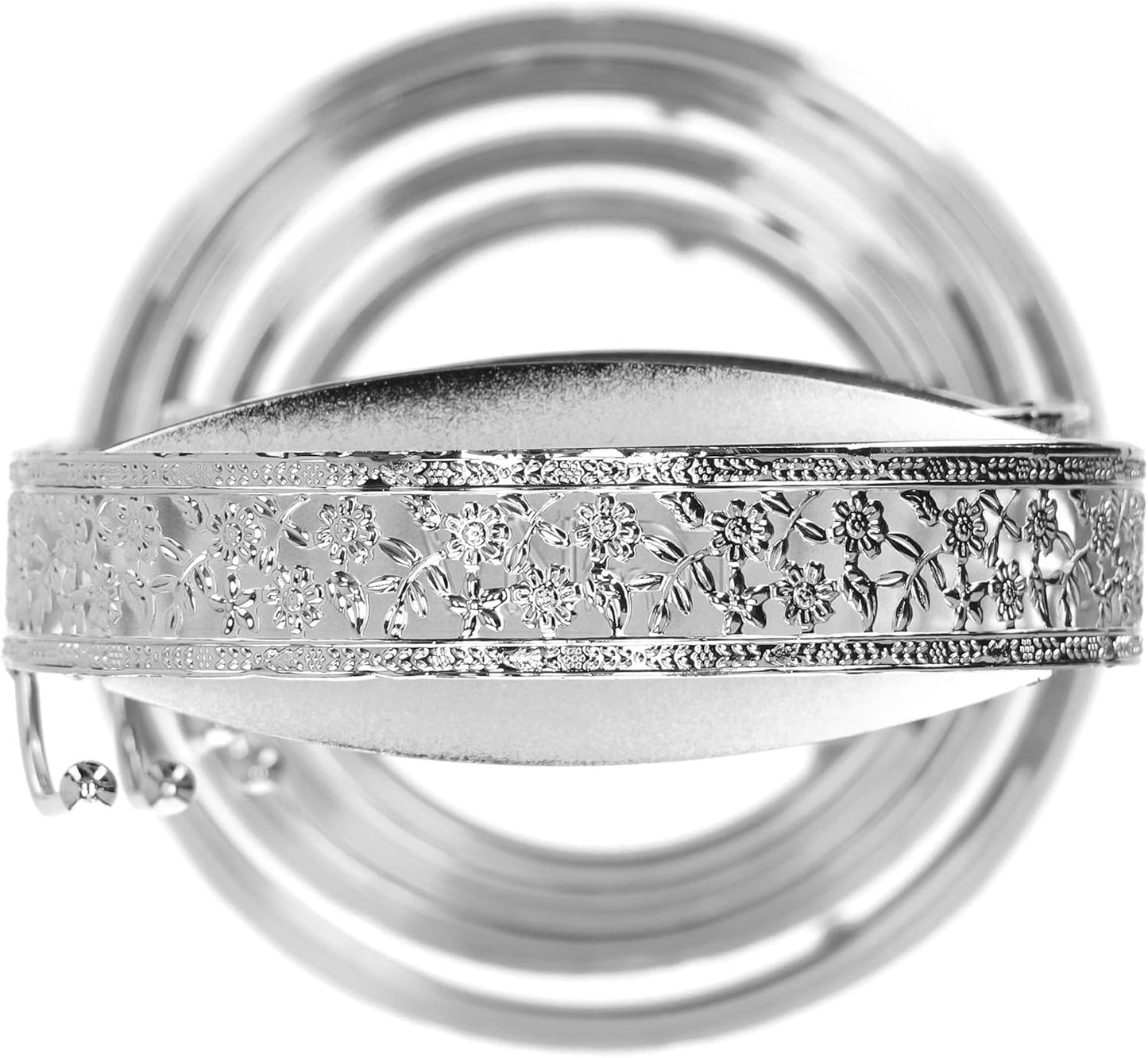 Orientalischer Kohlekorb, Silber XL - Durchmesse 18cm