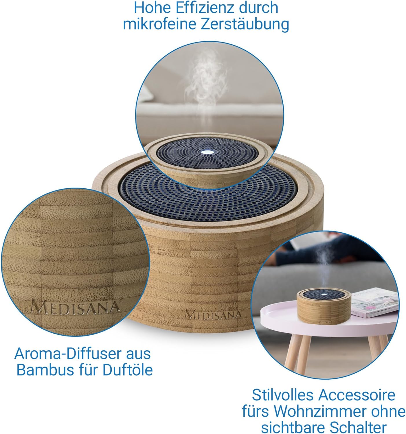 Aroma Diffuser AD 625, Bambus-Optik