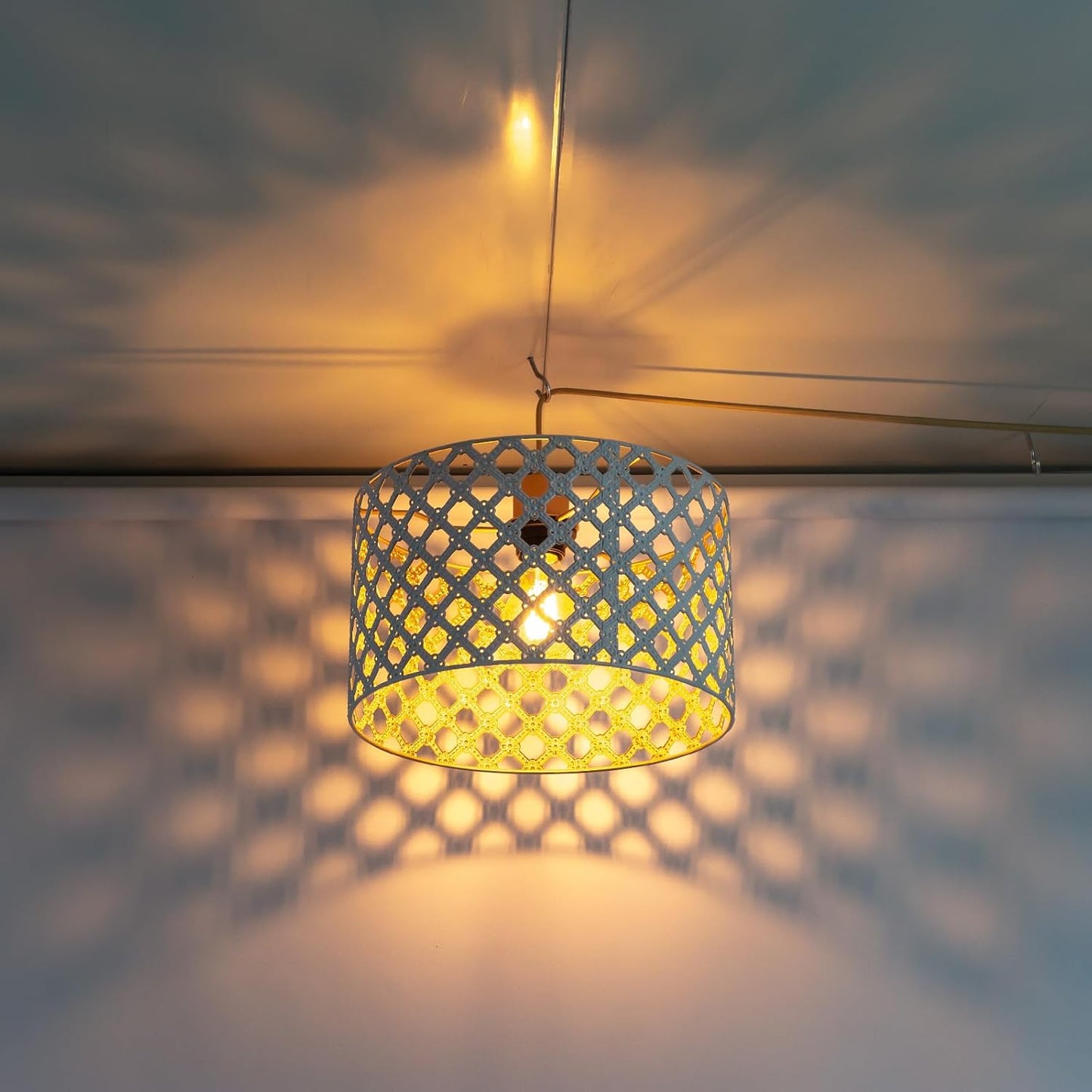 Metall-Lampenschirm für Lampen (hohlgeschnitzt, rund), Rund-11