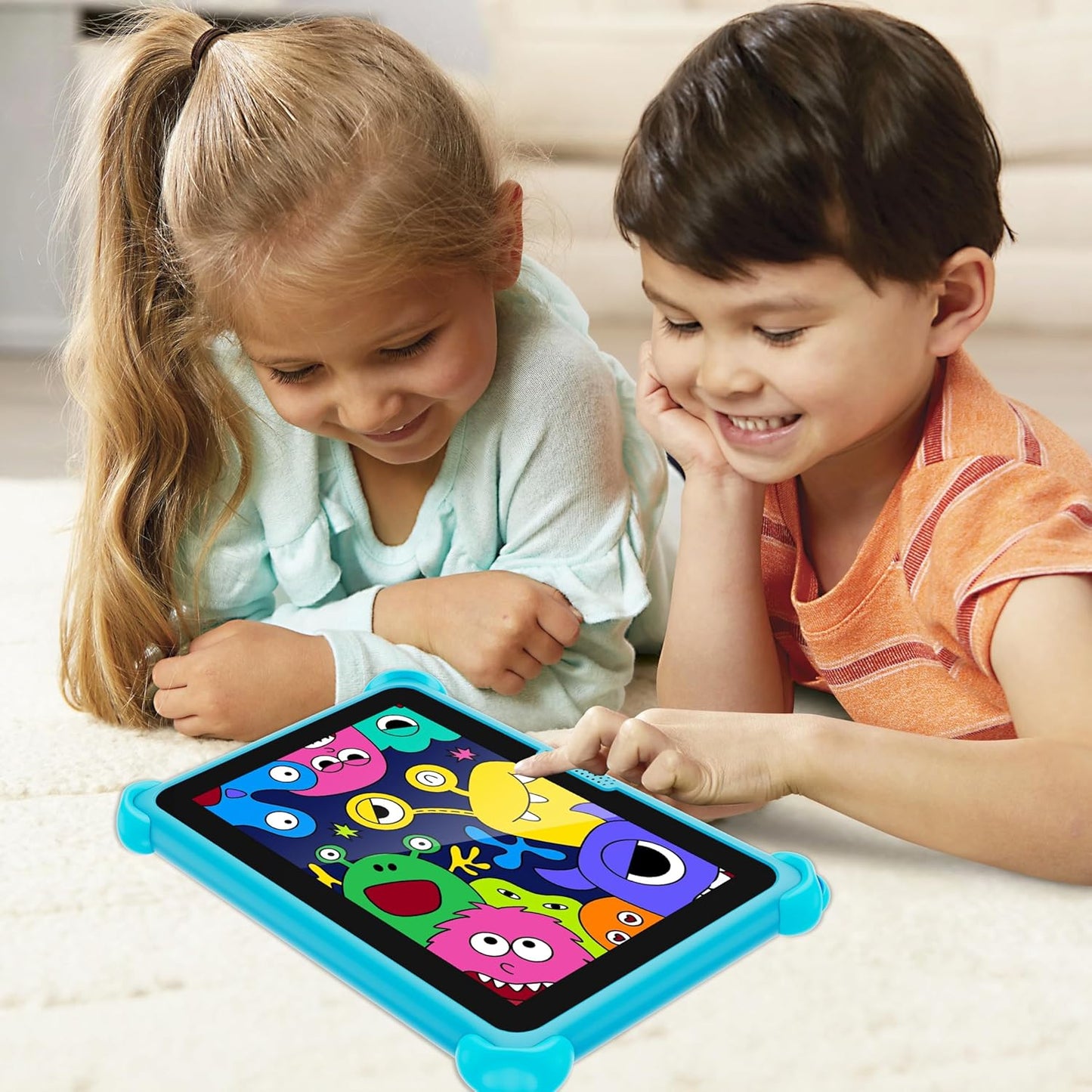 Kinder Tablet mit Kindersicherung und Lern-Apps, Blau