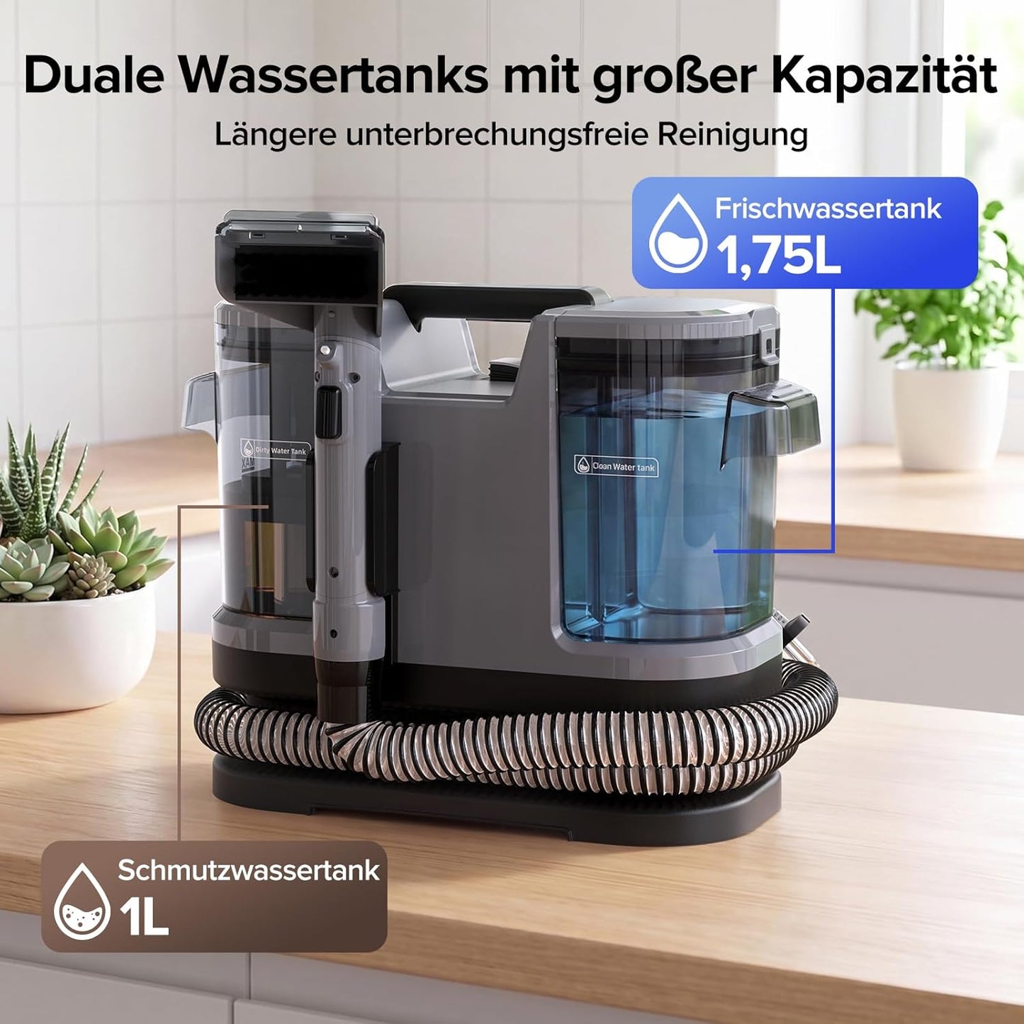 Nasssauger Polsterreiniger, Grau