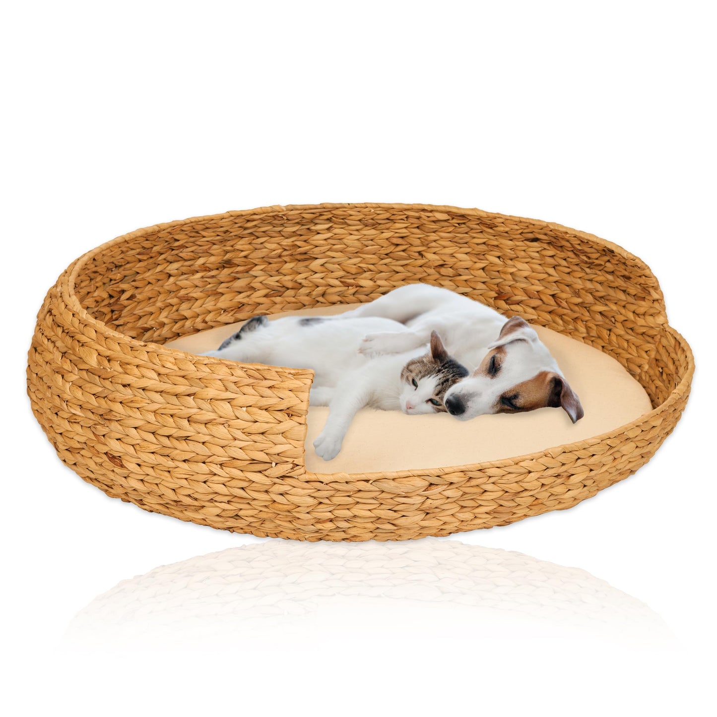 Opal Hunde- & Katzenbett aus Wasserhyazinthe, Grösse 5