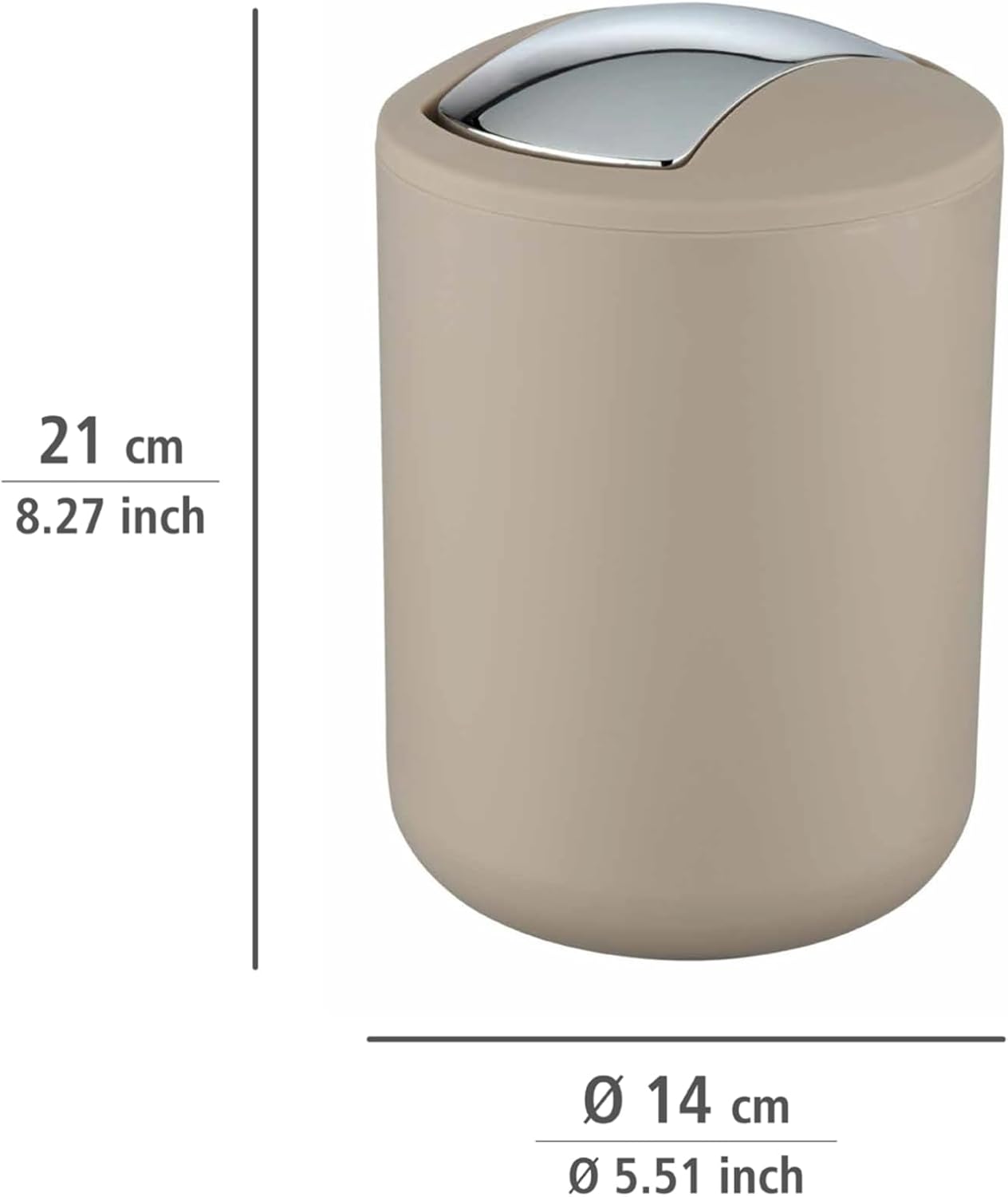 Kosmetikeimer Brasil, 2 L Taupe