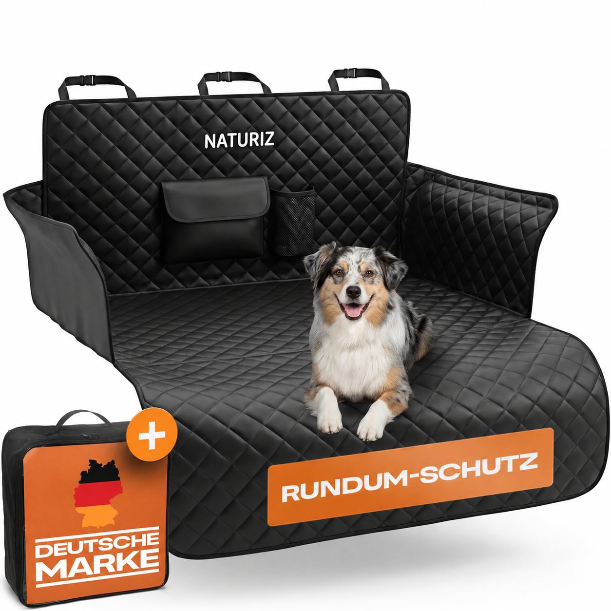 Kofferraumschutzmatte für Hunde mit Seitenschutz, Kofferraum