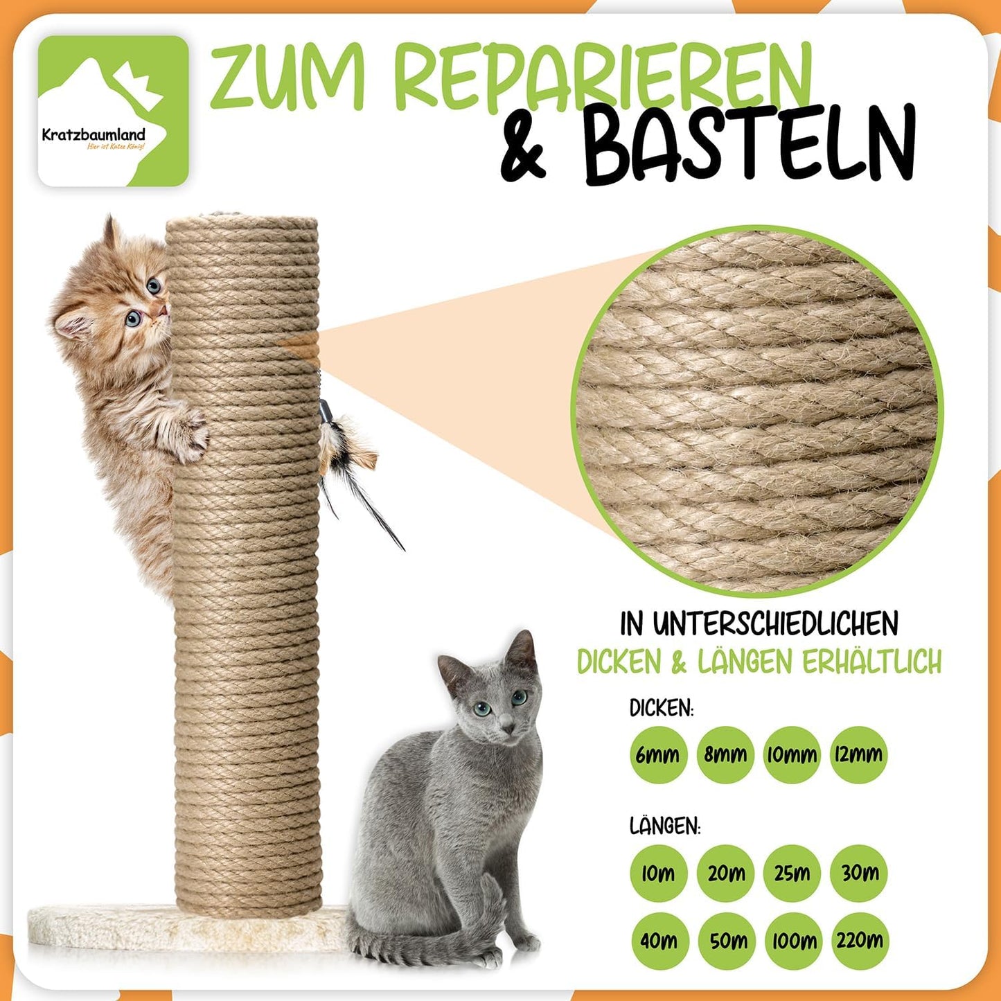 Outdoor-Kunst-Sisalseil, 10 mm