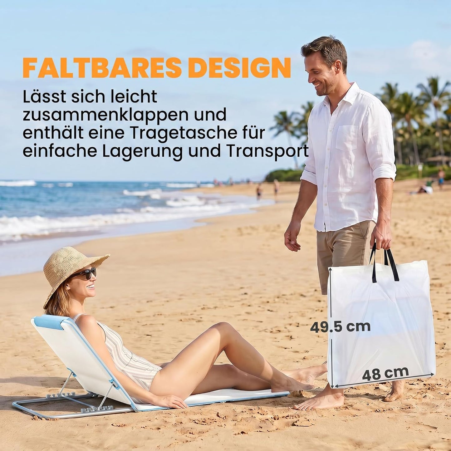Strandliege, Beige