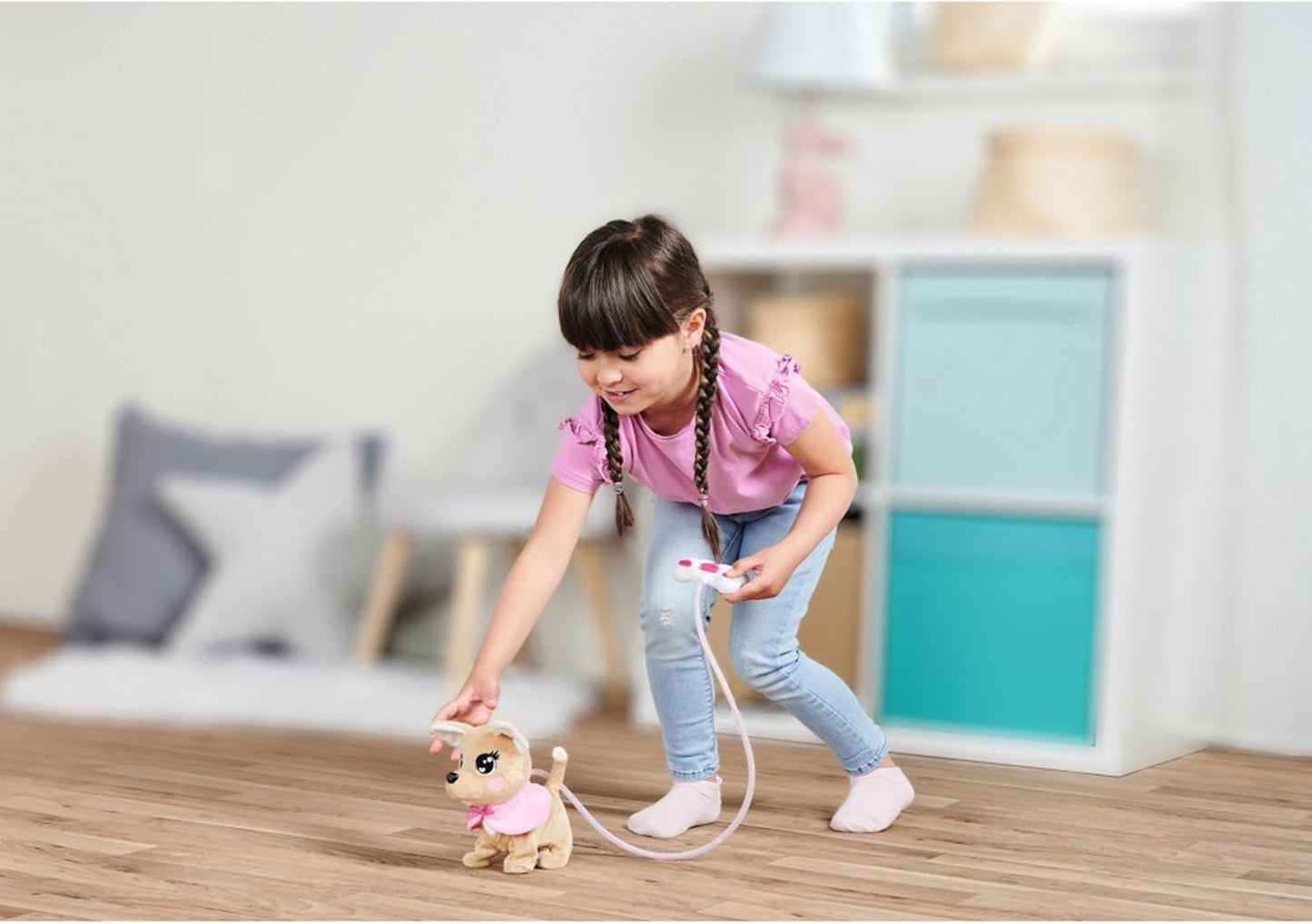 ChiChi Love Loomy Spielzeughund mit Leuchtfunktion