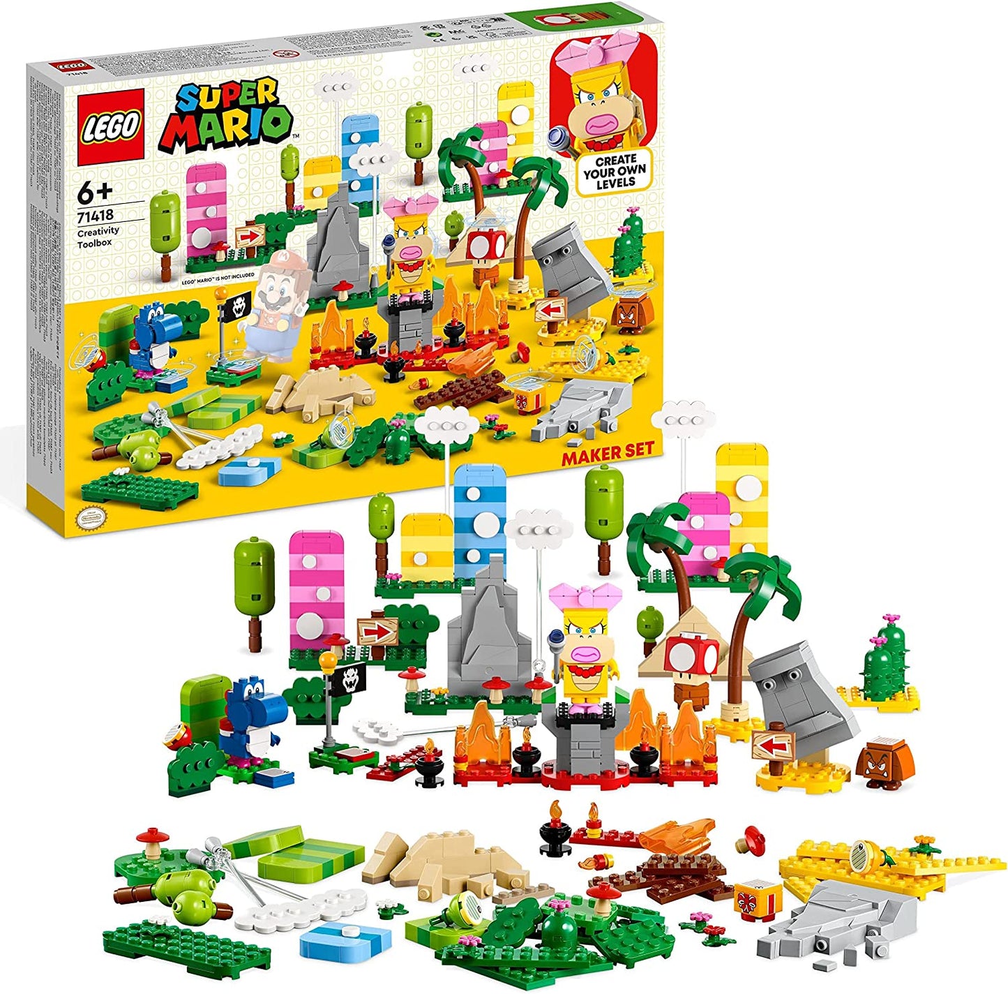 71418 Super Mario Kreativbox – Leveldesigner-Set, Konstruktionsspielzeug, Single