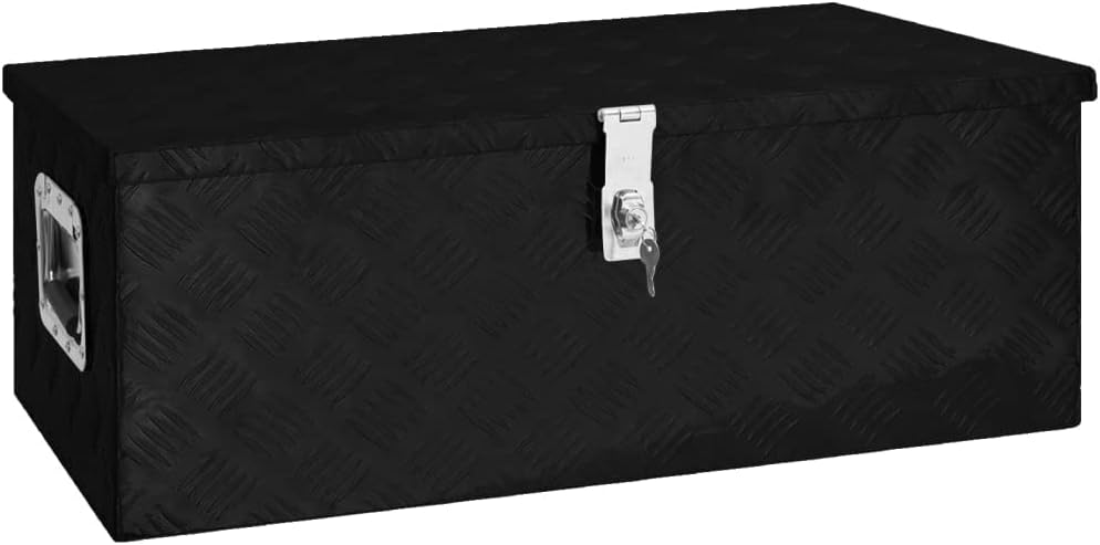 Aluminium-Aufbewahrungsbox (80 x 39 x 30 cm), 80 x 39 x 30 cm Schwarz