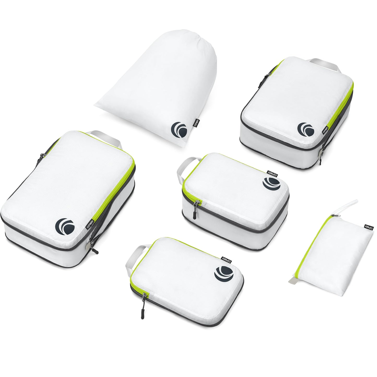 6er-Set Kompressions-Packwürfel, 6PCS White