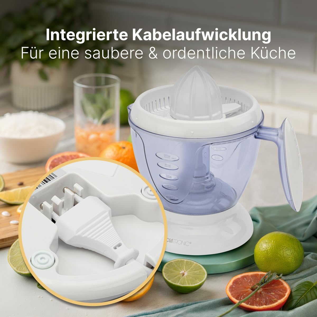 Elektrische Saftpresse mit Start-/Stoppfunktion 1,2 L, Single