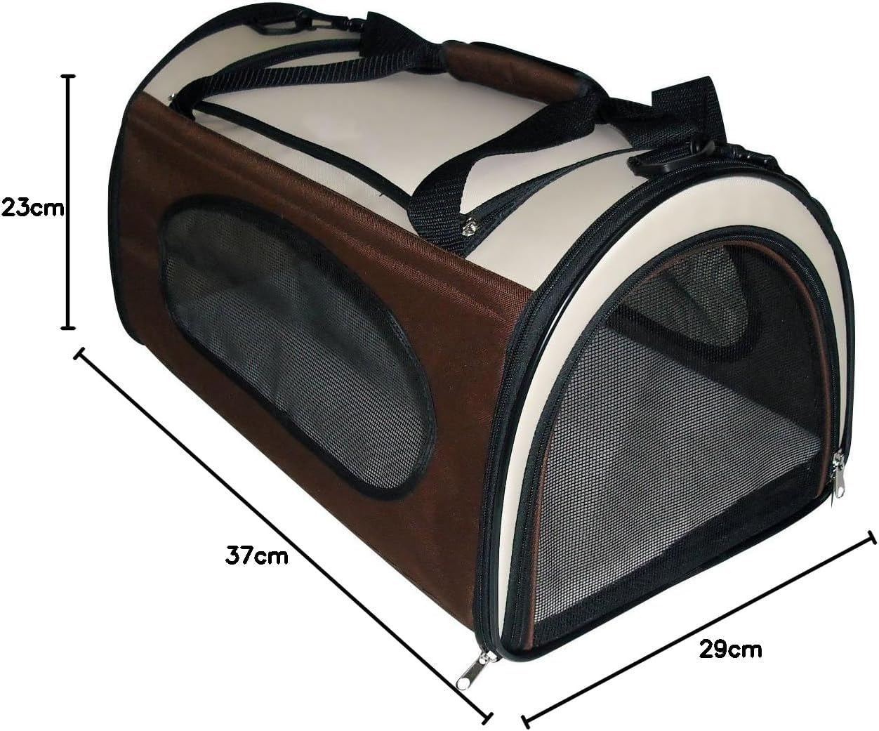 Tragehundehütte, Beige,Braun L 37 x B 23 x H 29 cm