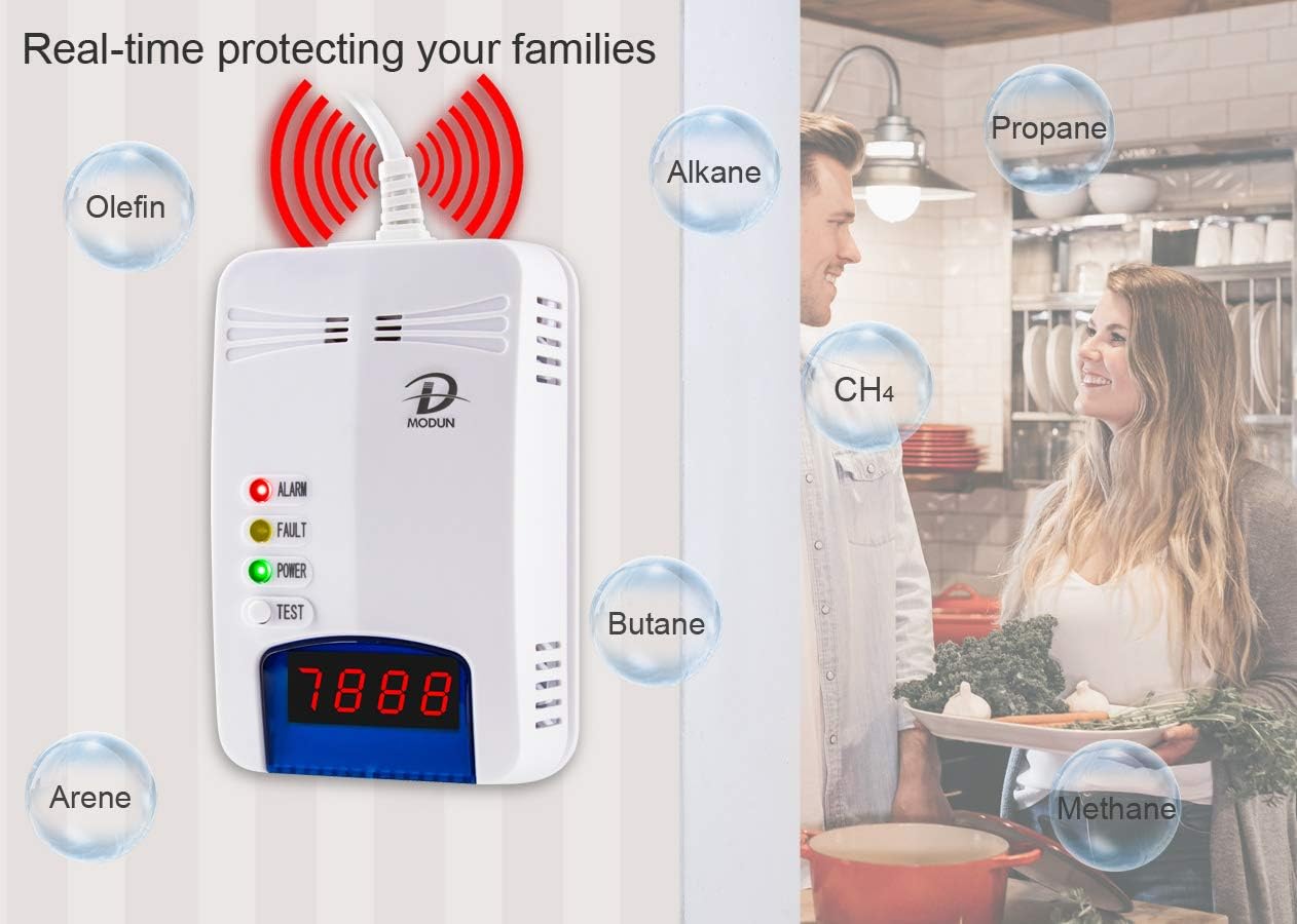 Gasmelder mit akustischem Alarm und LED Anzeige