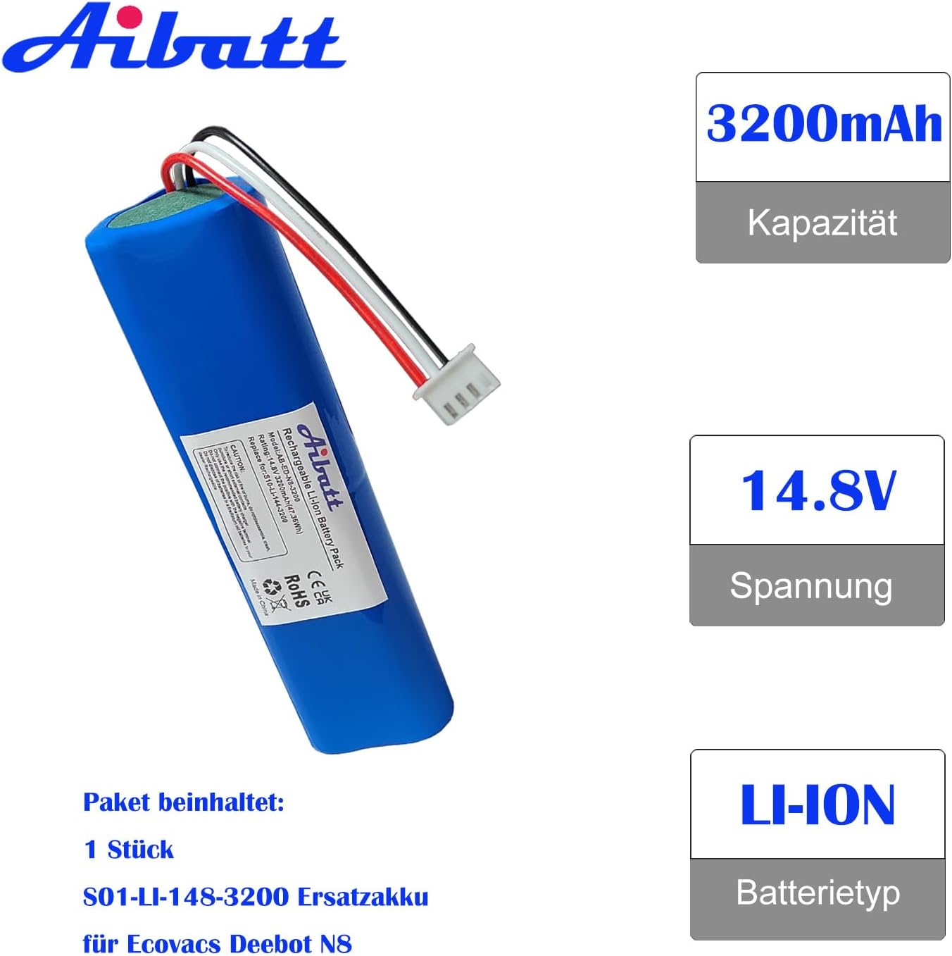 Ersatzakku für Saugroboter