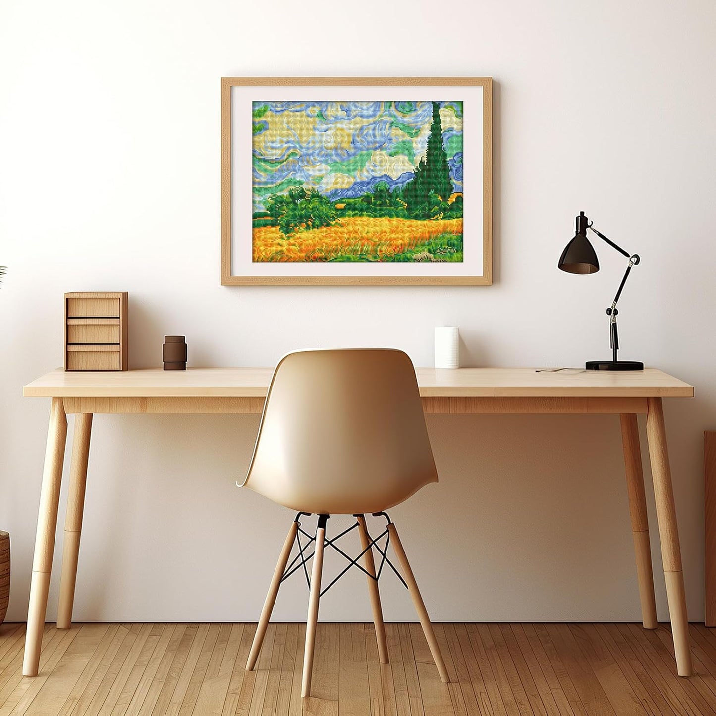 Diamond-Painting-Set Weizenfeld von Van Gogh, 50.8 x 39cm Bunt