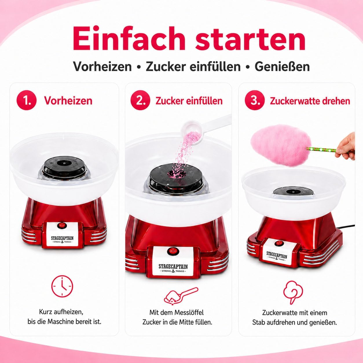 Zuckerwattemaschine CFM-500 MKII für Partyspass
