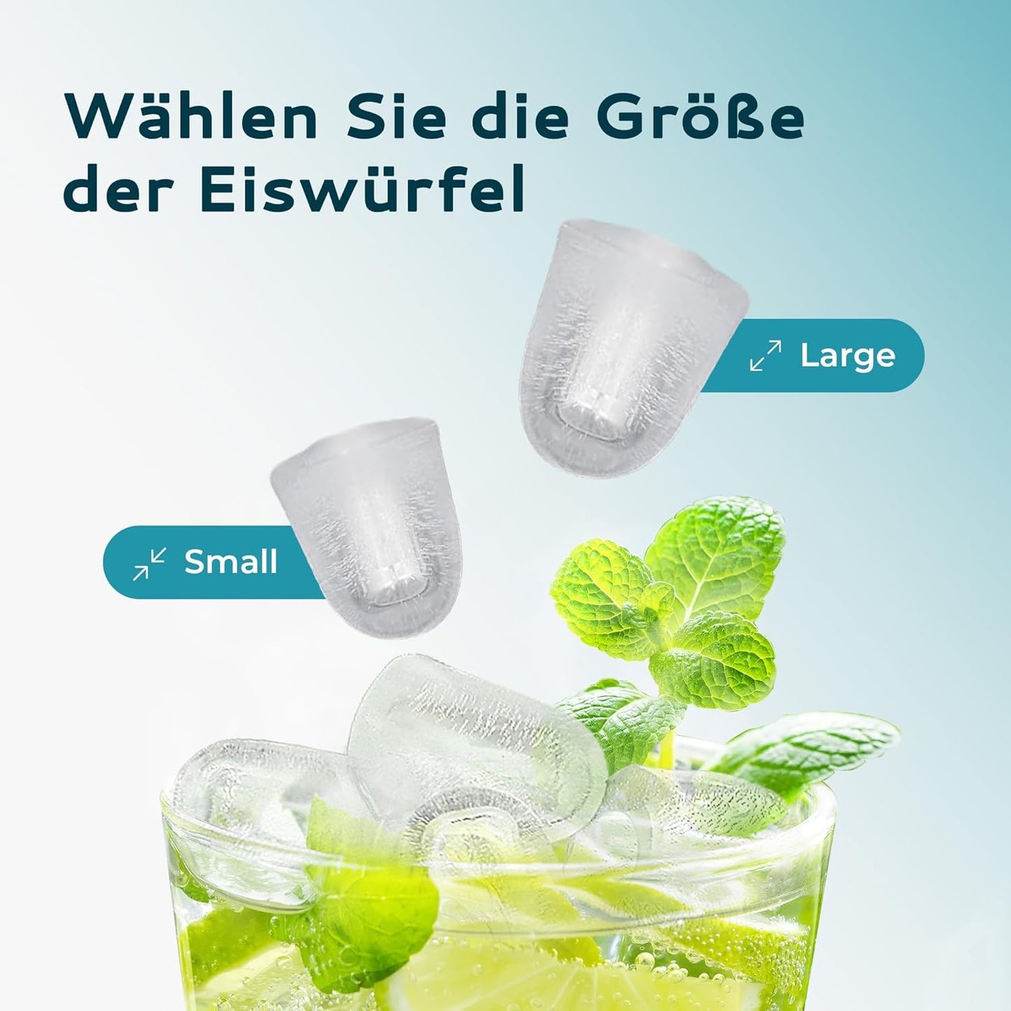 Eiswürfelmaschine, Schwarz-12kg