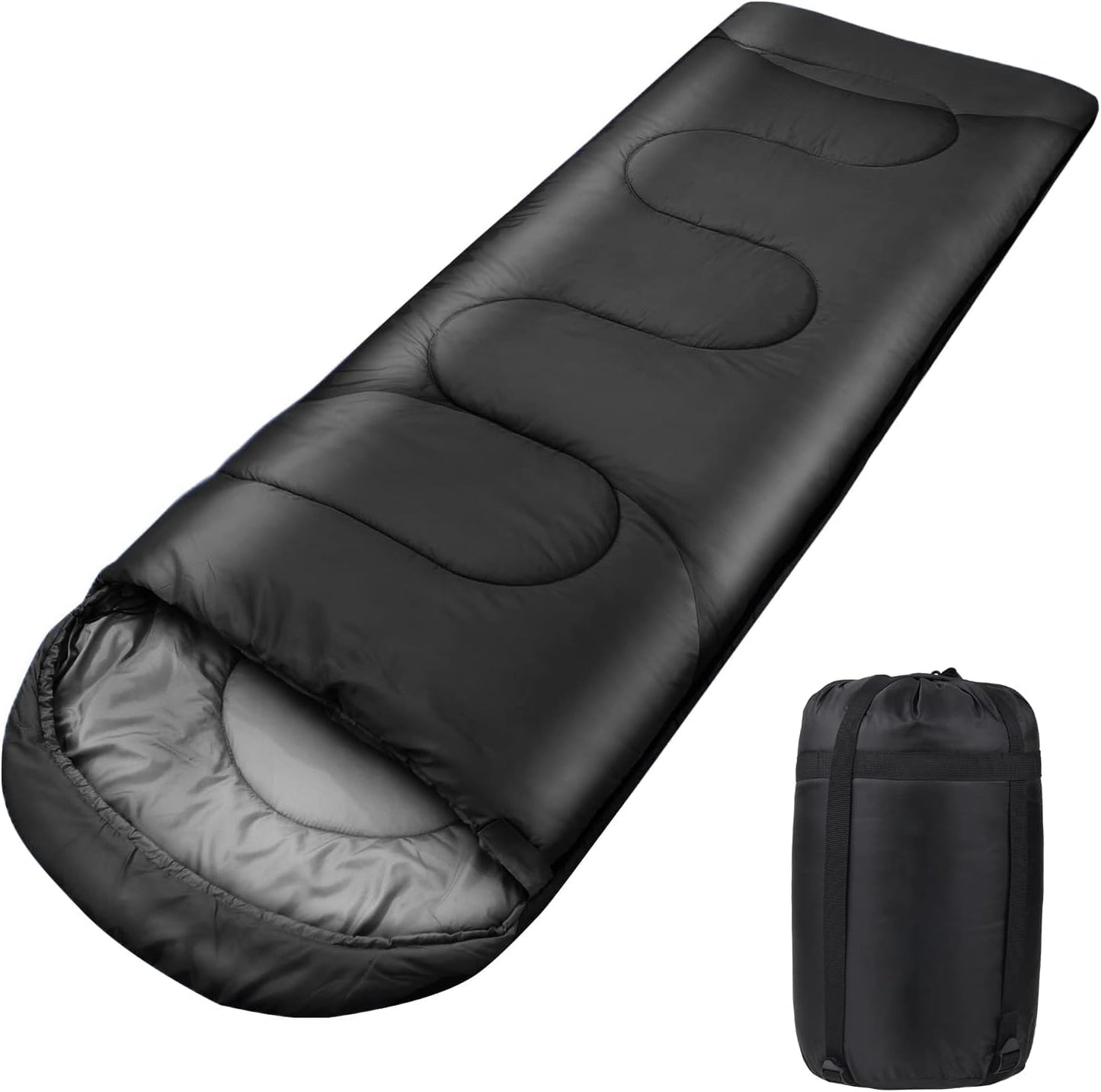 Wasserdichter Outdoor-Schlafsack, Schwarz L