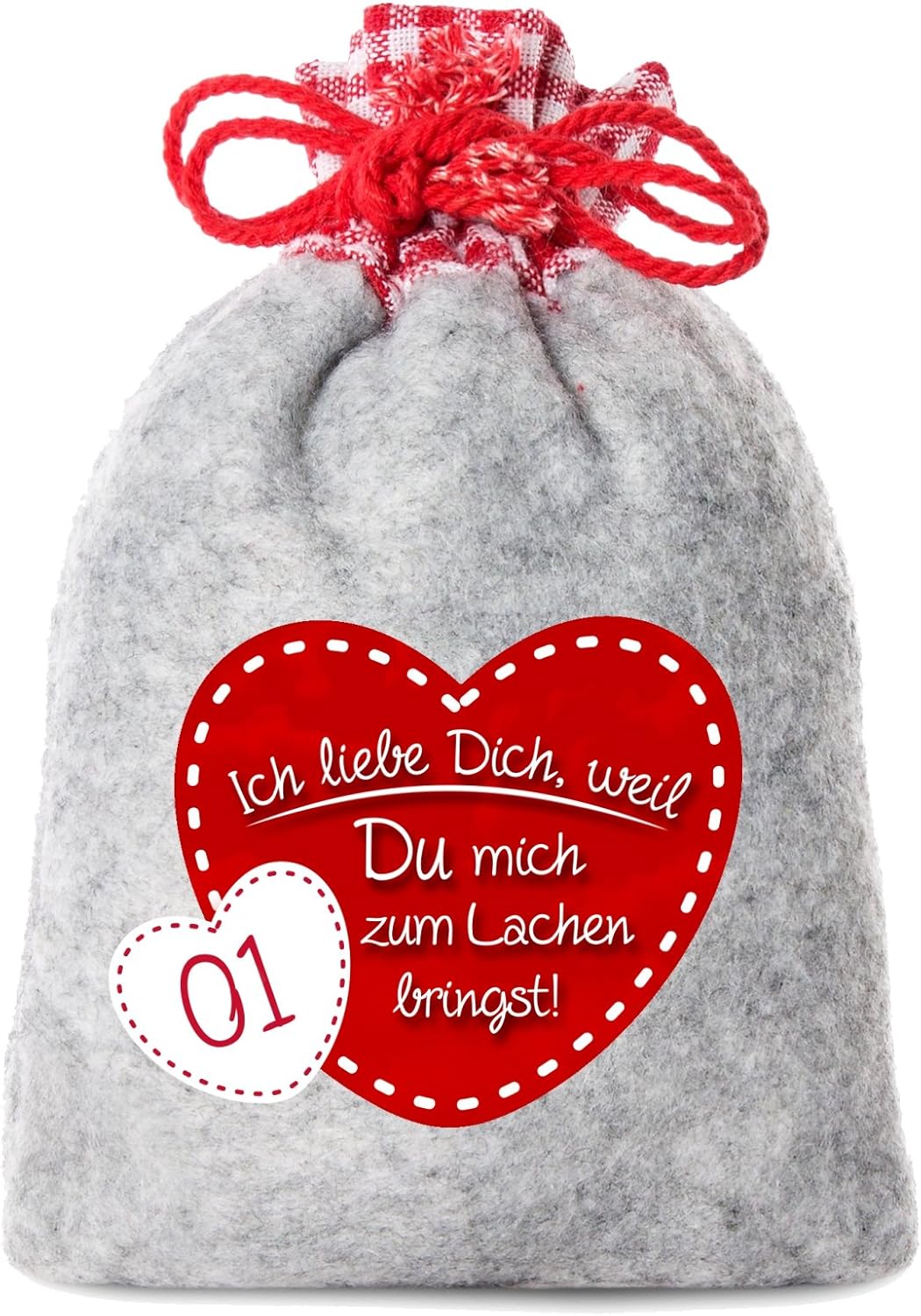 Adventskalender Säckchen-Set mit Liebesbotschaften, Mit Kokosschnur 10 x 15 cm