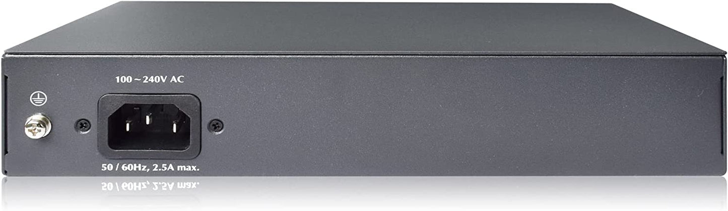 8-Port Fast Etherent PoE-Switch + 2 Uplinks, 8-Port + 2x Uplink Classic Unmanaged (PoE)