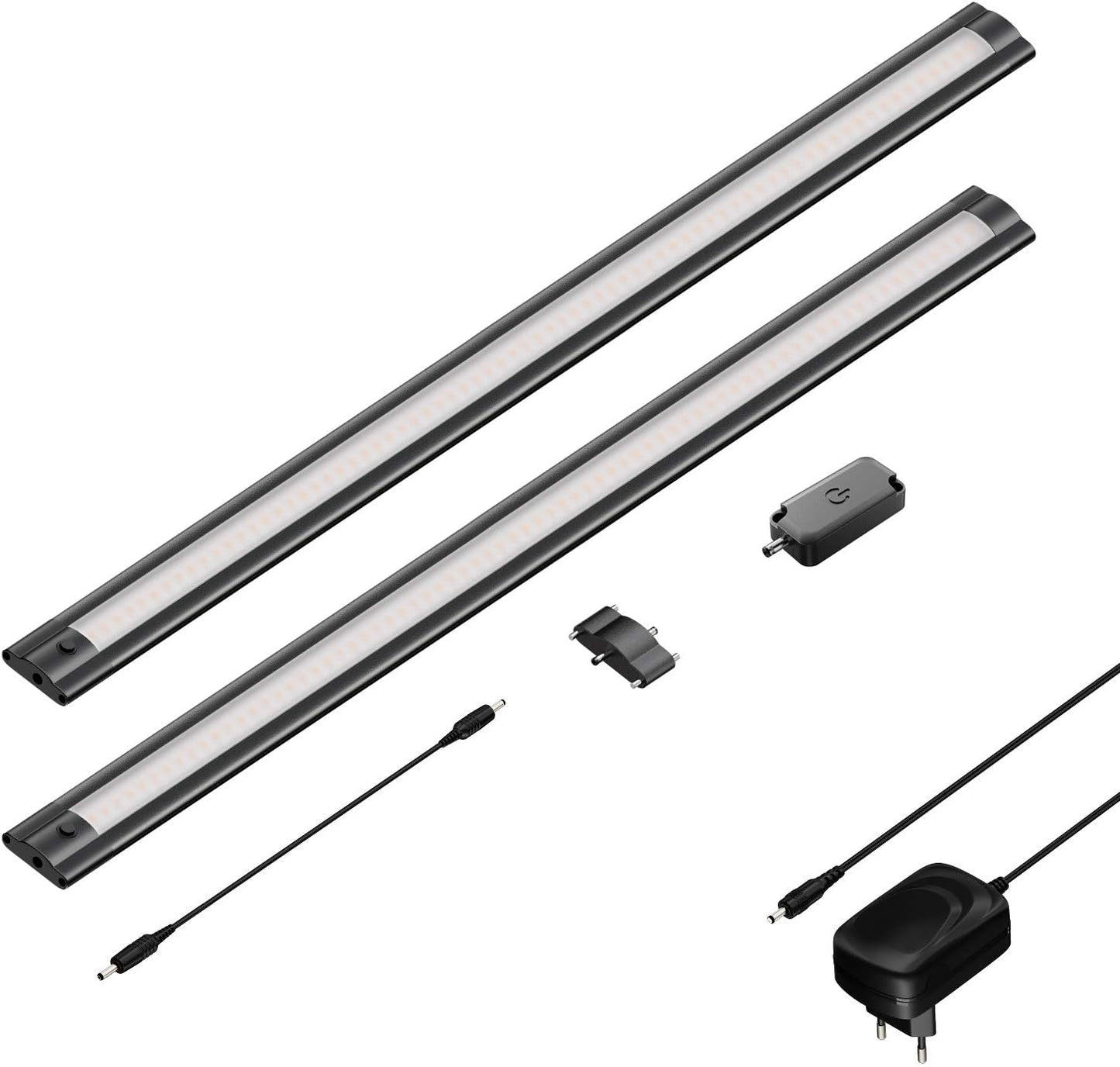 2er Set LED Unterbauleuchten mit Touch-Dimmer