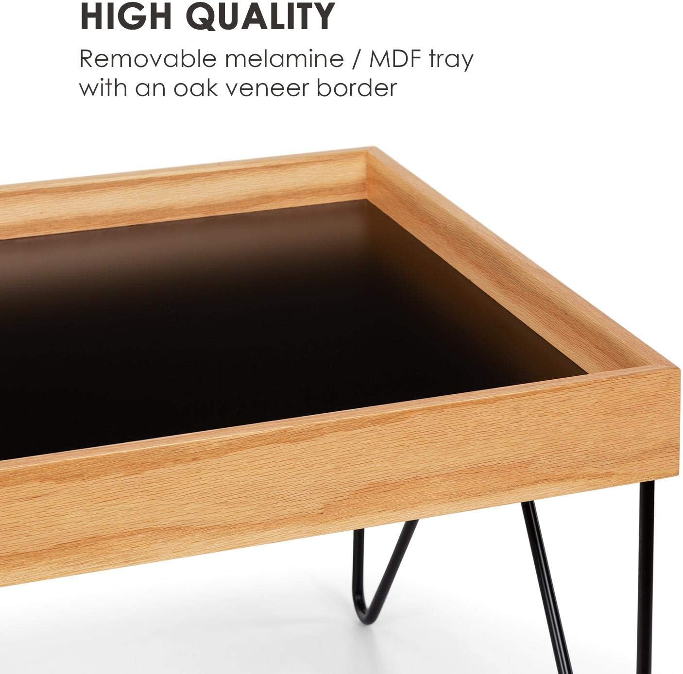Kaffeetisch Lyon, 54,5 x 41 x 54,5cm Schwarz