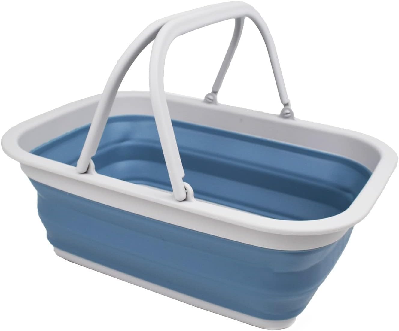 Faltbare Wanne mit Griff, Grau/Stahlblau 1