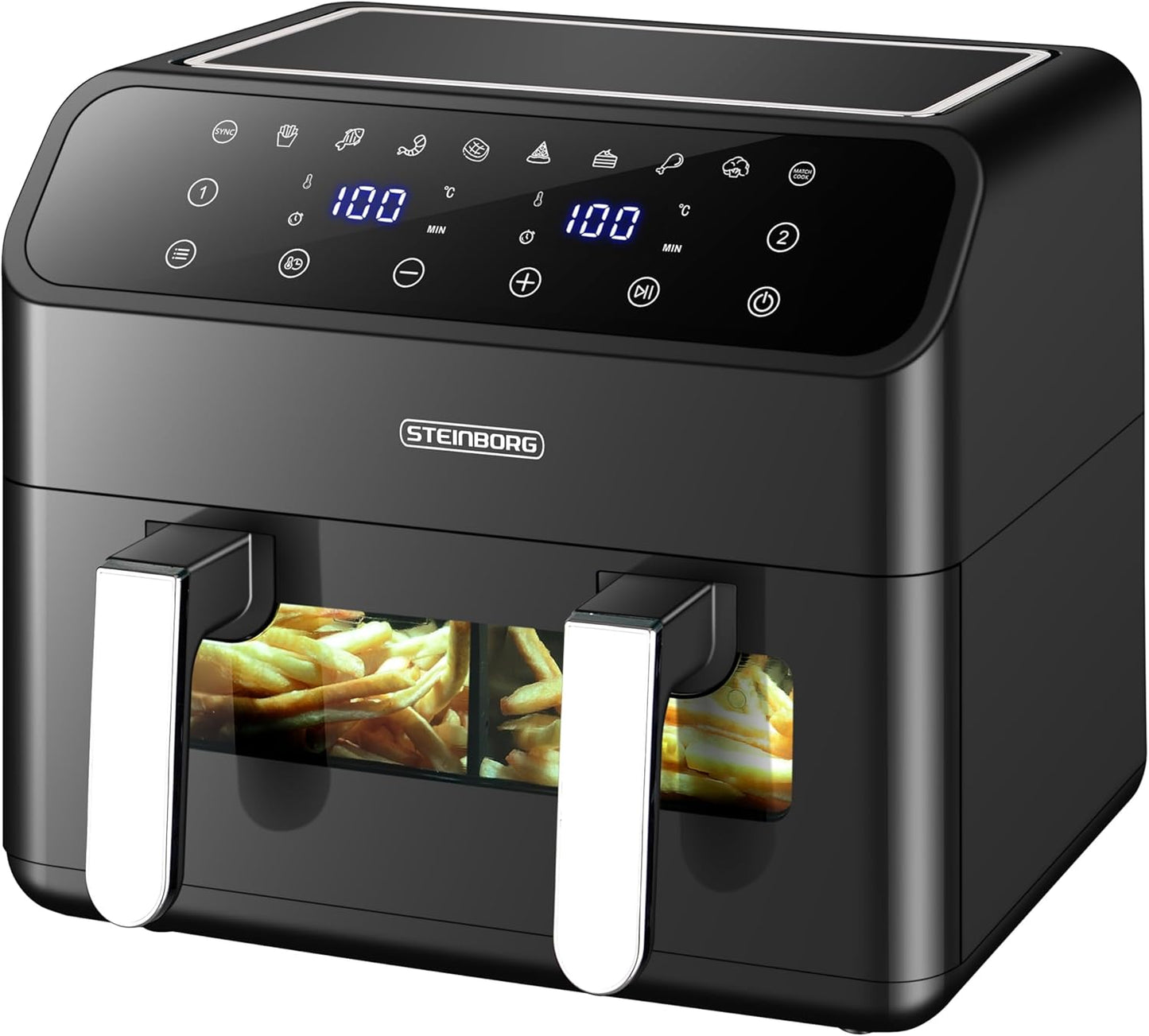 Heissluftfritteuse mit 2 Kammern