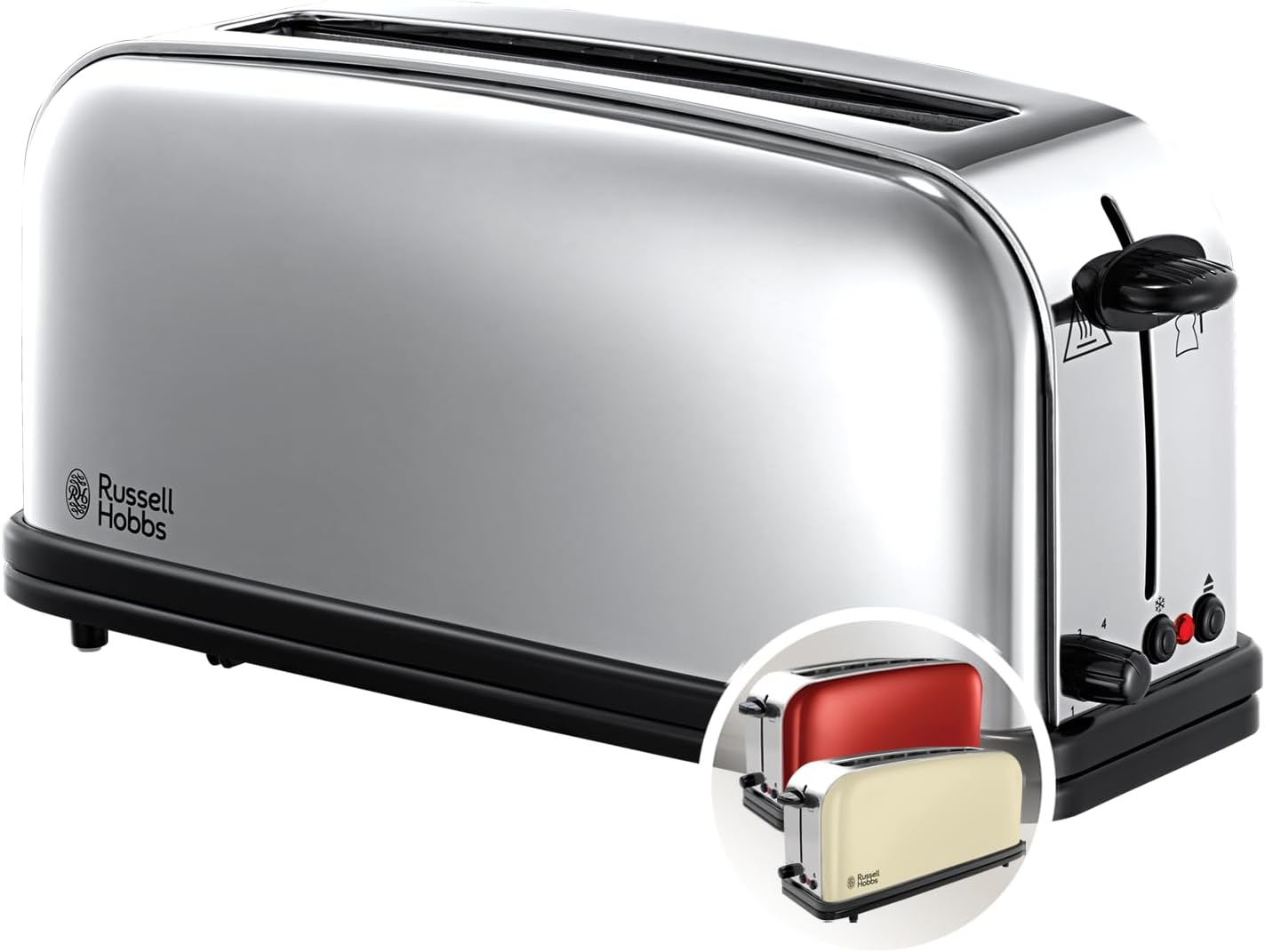 Langschlitztoaster Victory, Edelstahl Chrom