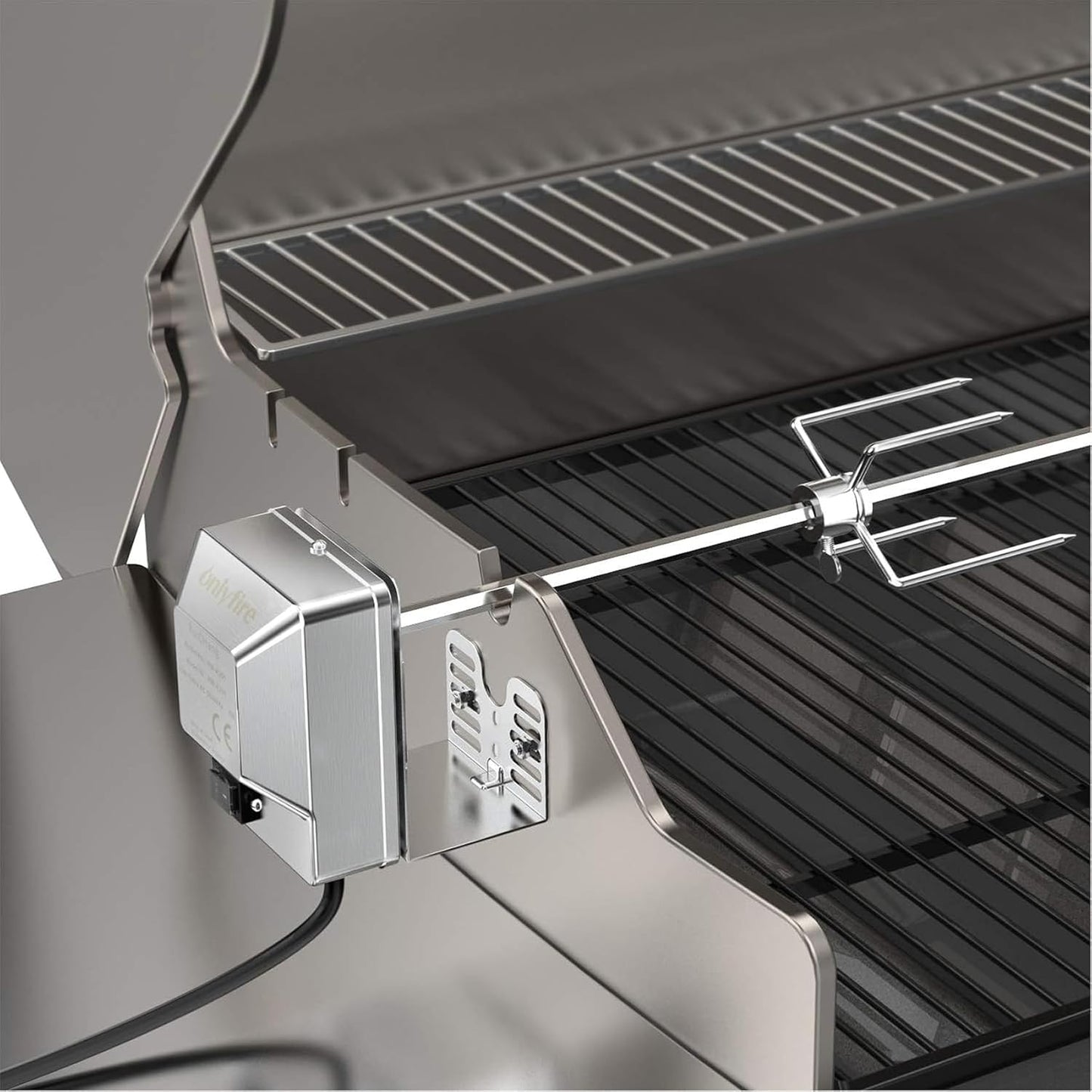 BRK-6032 universal Rotisserie Drehspiess mit Motor (100 cm)