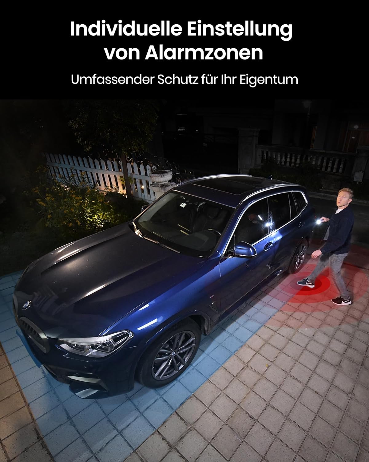 2K Überwachungskamera-Set mit Bewegungssensoren (2 Stück), Kit: 2-Kameras 2K
