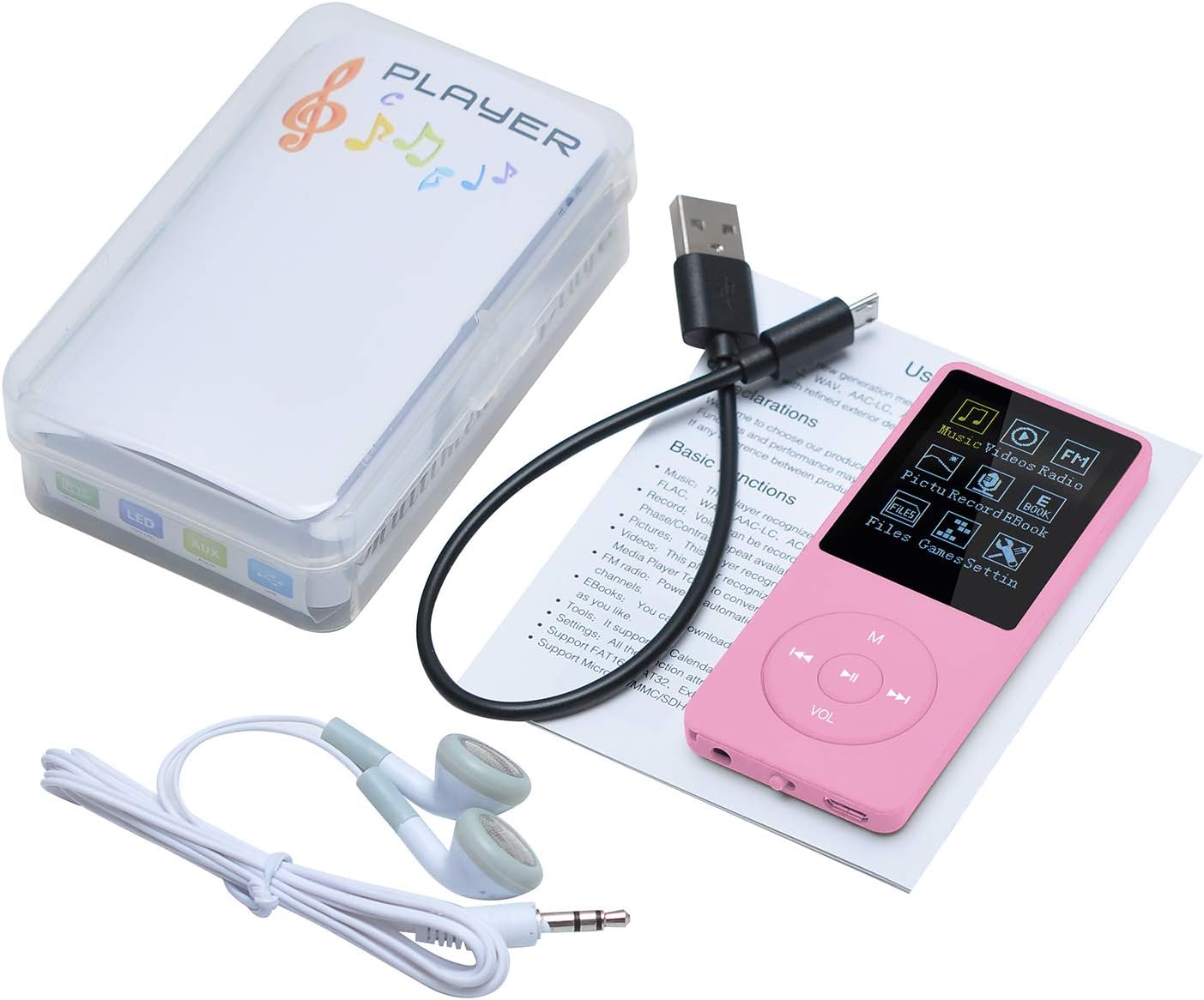 Slim Music Player, 8G, Rosa