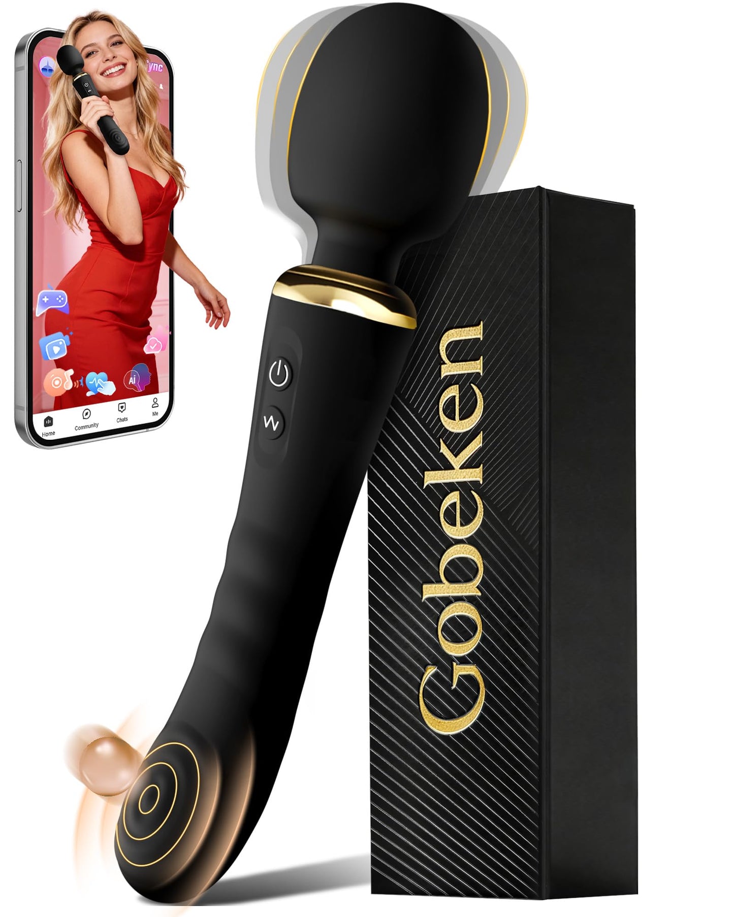 Doppelkopf-Vibrator mit App-Steuerung