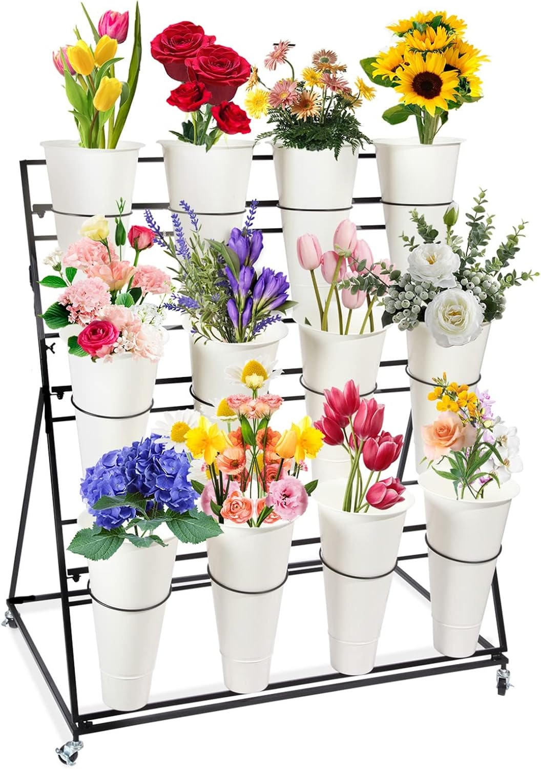 Blumenständer mit Eimern, C