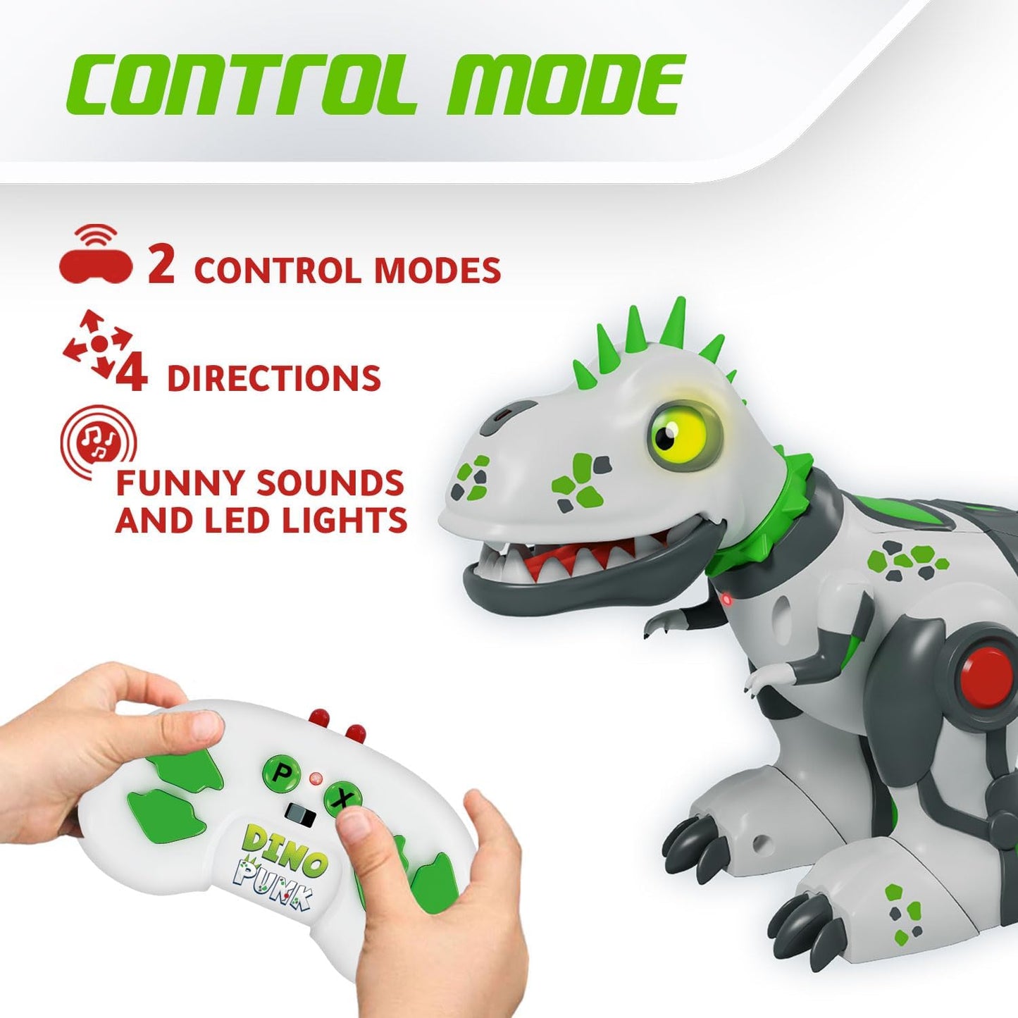Ferngesteuerter Dinosaurier-Roboter für Kinder, DinoPunk