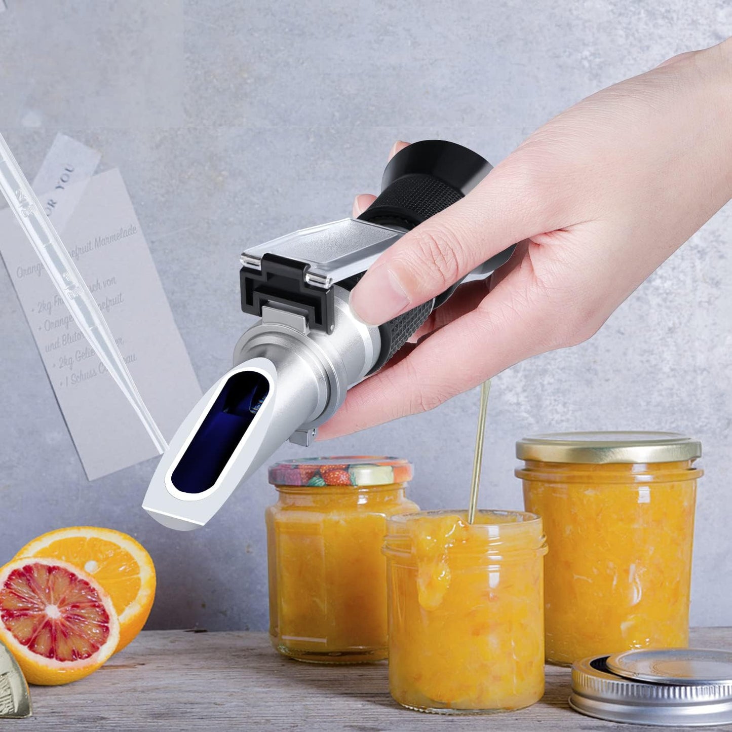 Brix Refraktometer mit ATC 0-90% für Zucker & Getränke, Brix 0-90 %