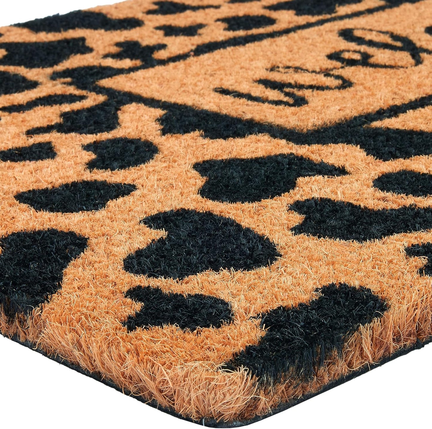 Antirutsch Fussmatte, Welcome - Leoparden Muster