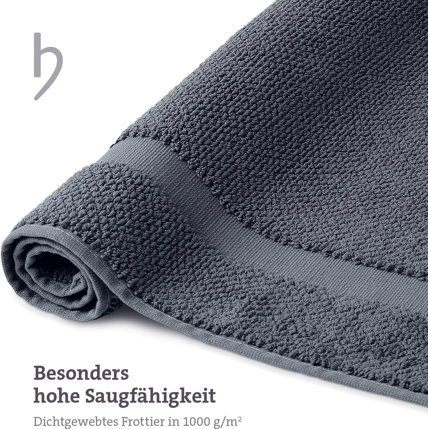 Badvorleger, 60 x 100 cm, 60 x 100 cm (Rechteckig) Anthrazit