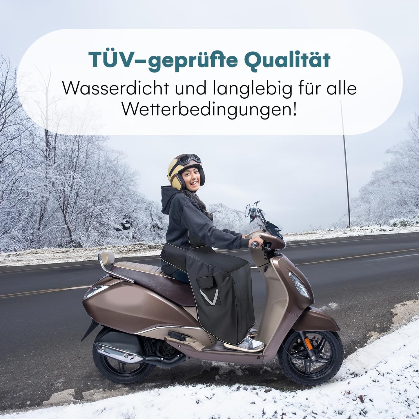 Roller Winter-Beinschutz, Schwarz