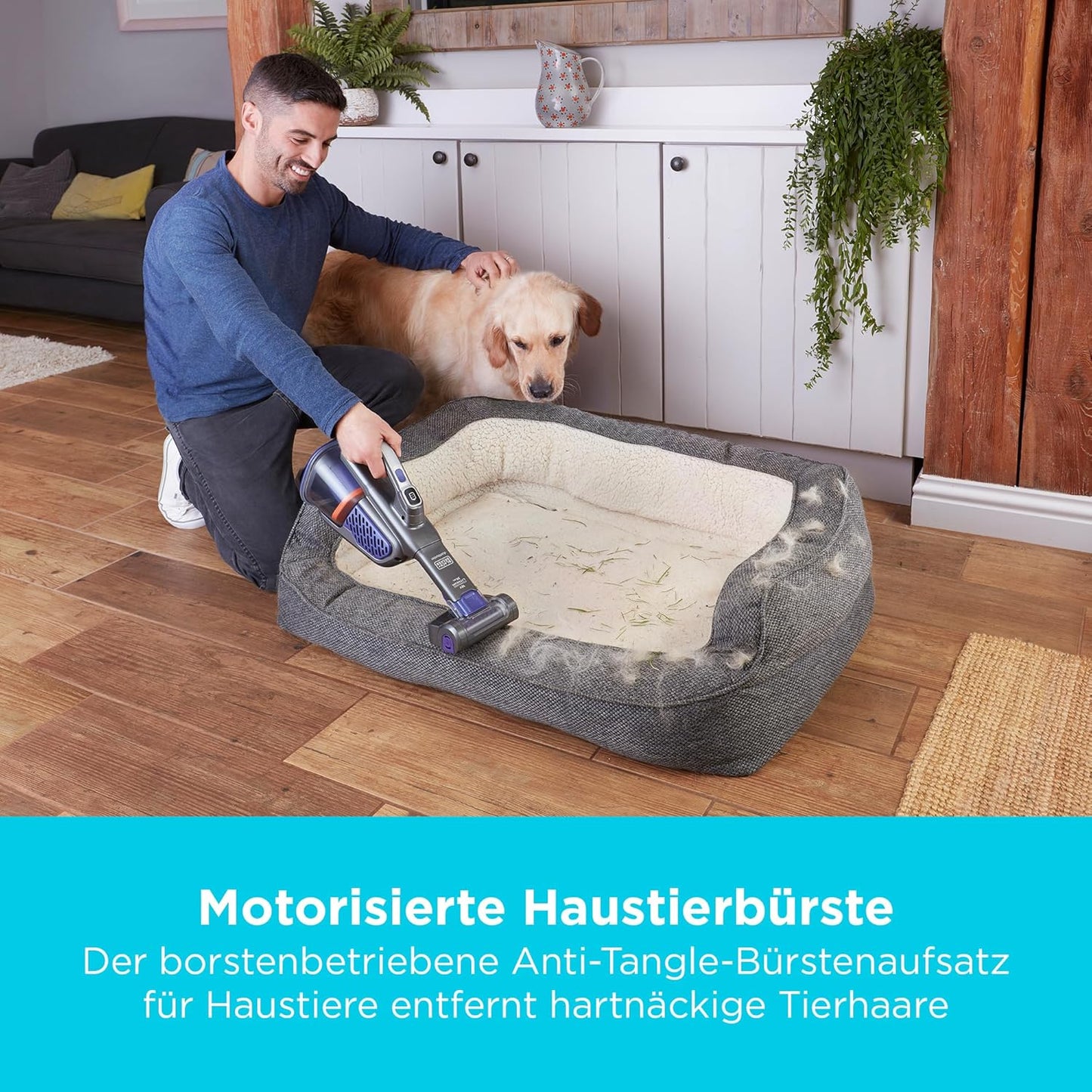 Akkustaubsauger Dustbuster Gen 11 Pet 18, mit Tierhaarbürste & Ladekabel Titanium/Silber/Violett