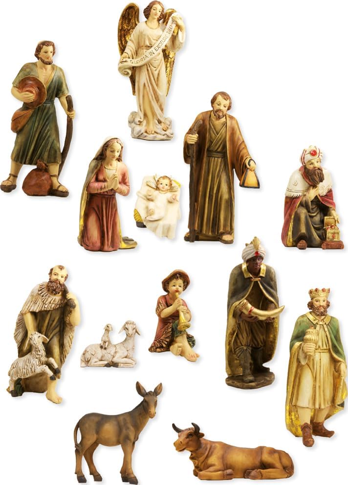 13-teiliges Krippenfiguren-Set, 10 cm